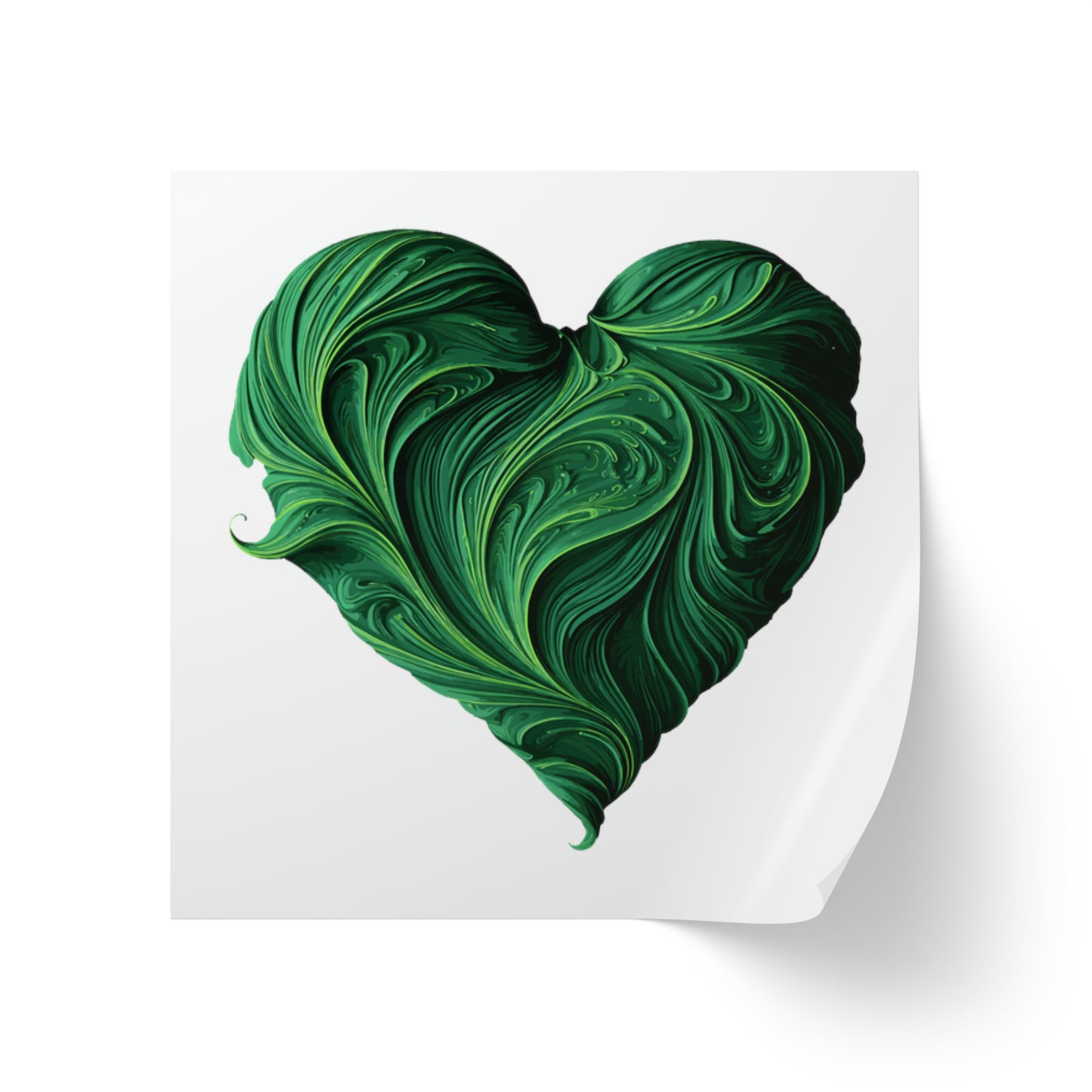 Valentine's day heart shape Square Sticker Label Rolls
