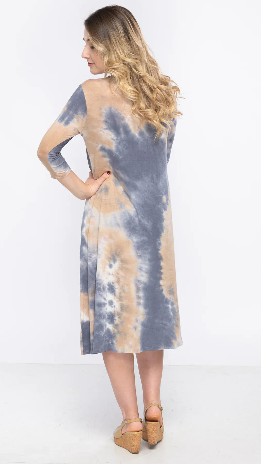 Tie Dye A-line Jersey Dress