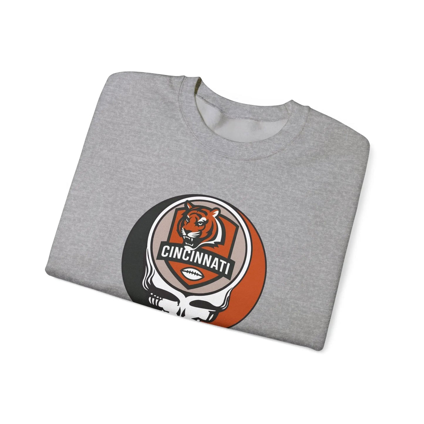 Grateful Dead Stealie Crewneck Sweatshirt Heavy Blend The Gridiron Collection Cincinnati Bengals