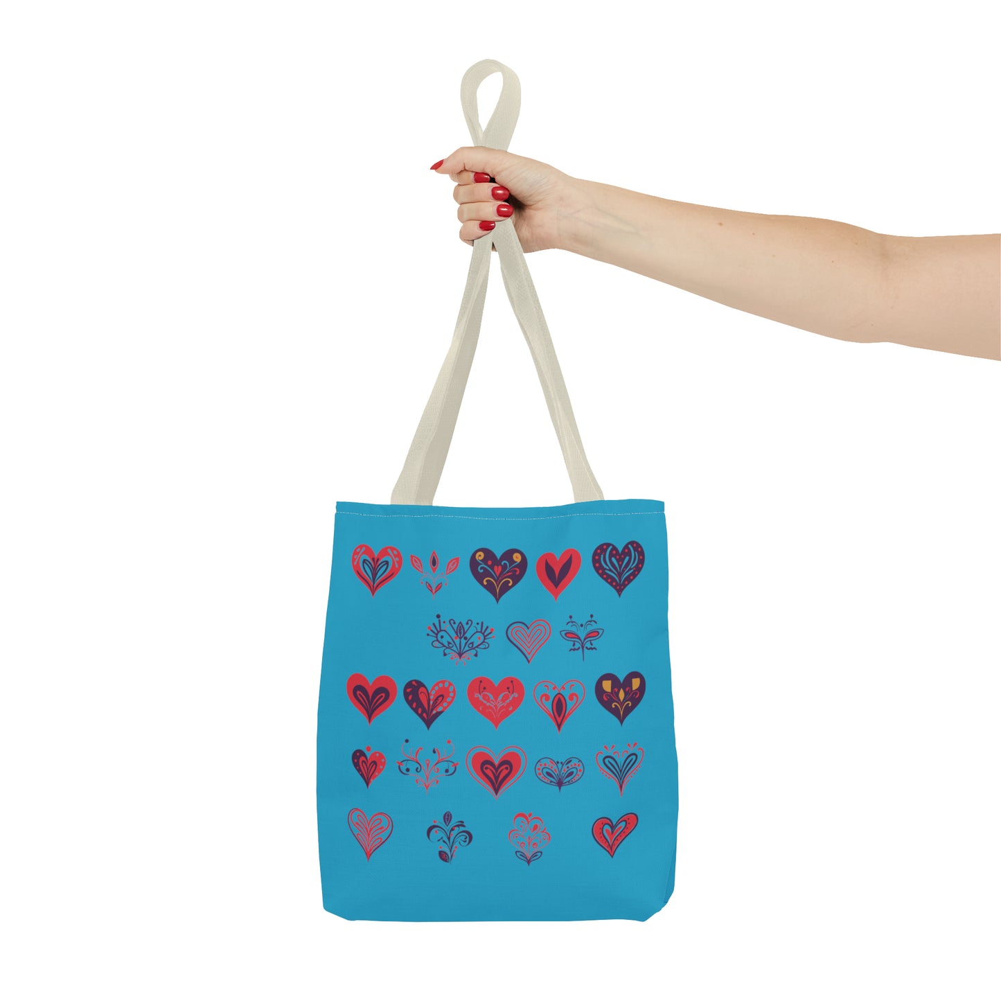 Valentine's Turquoise Tote Bag (AOP)