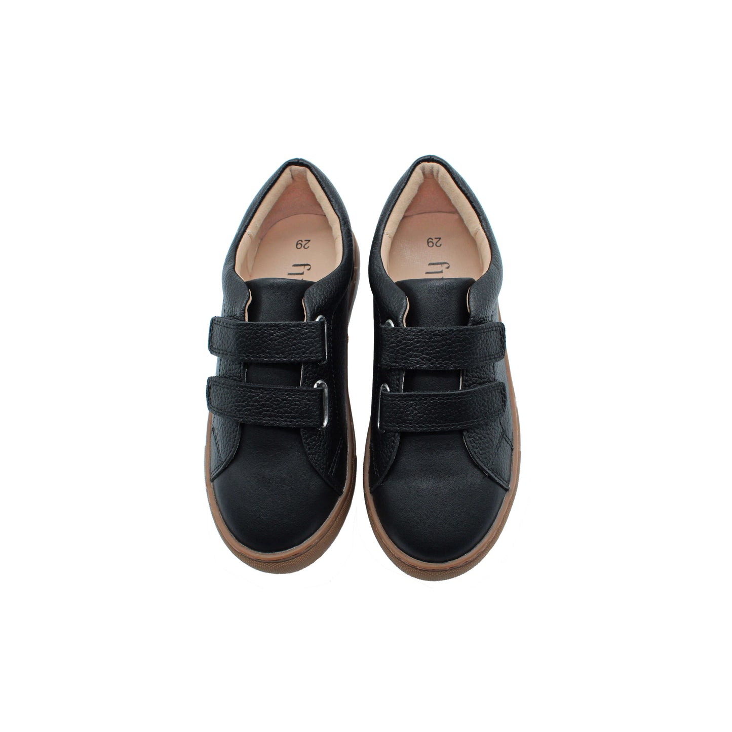 Black Leather Straps Boys Shoe