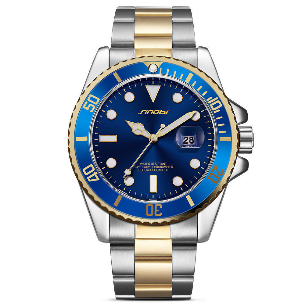 Sinobi Model Diver Watch – Submariner Homage, 43.5 mm Stainless Steel Quartz