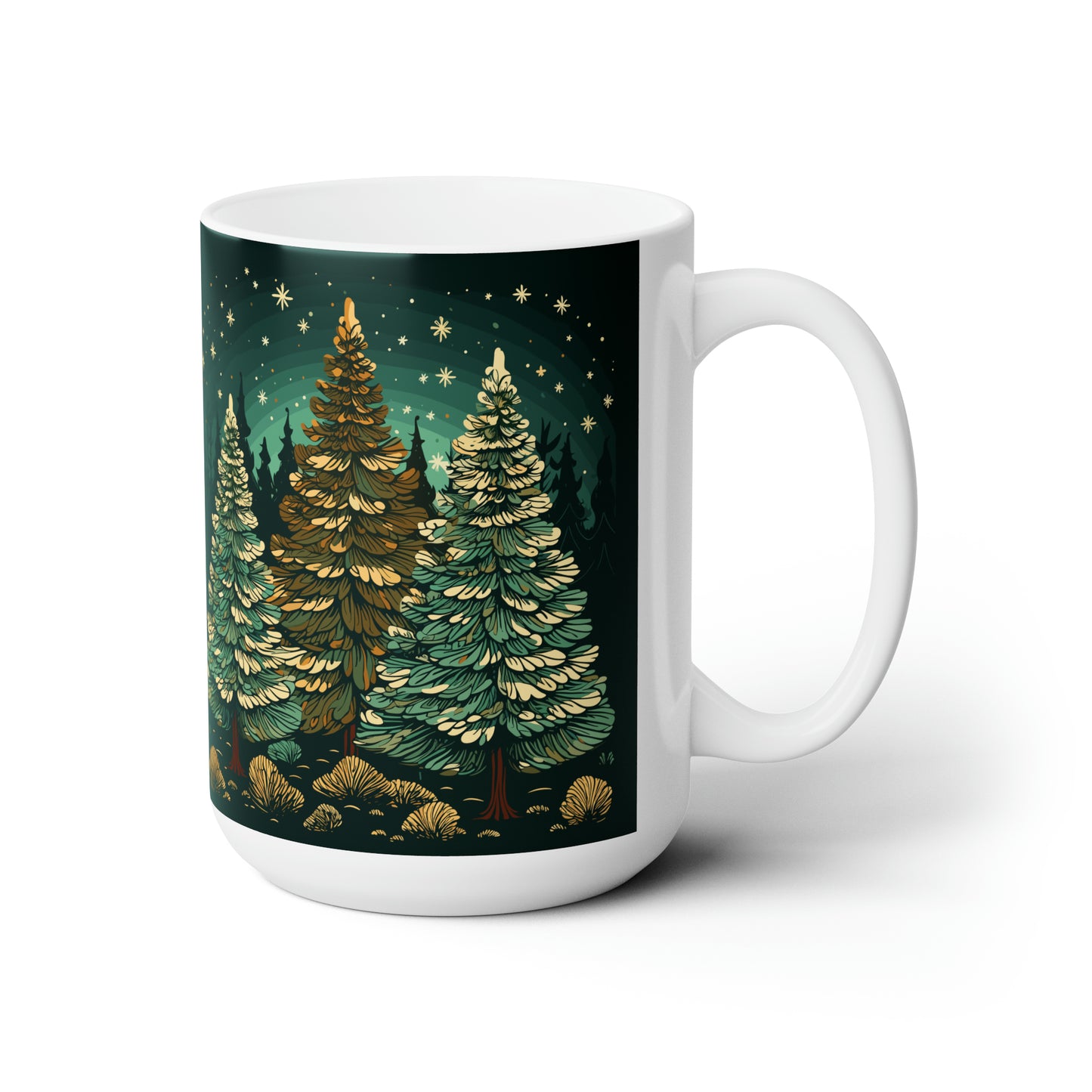 Christmas tree design holiday vibes Ceramic Mug15oz