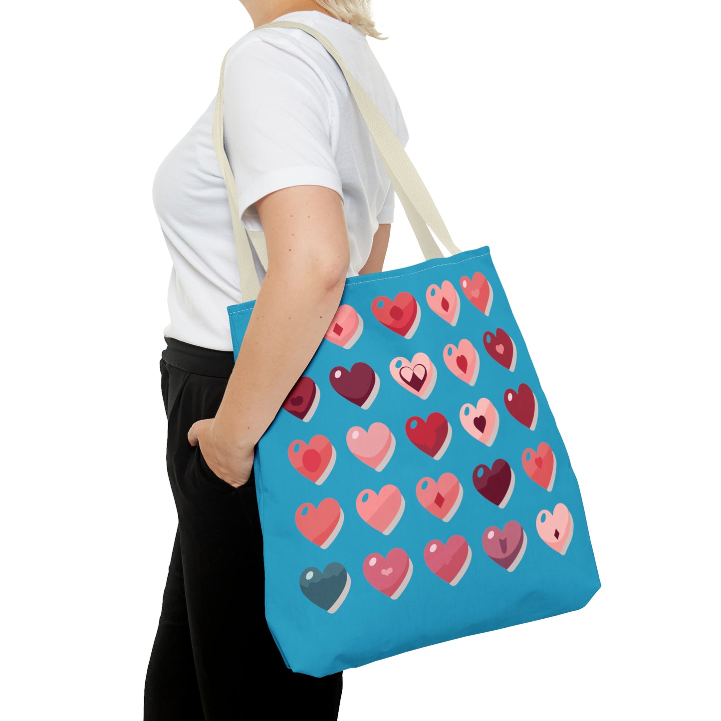 Valentine's Turquoise Tote Bag (AOP)
