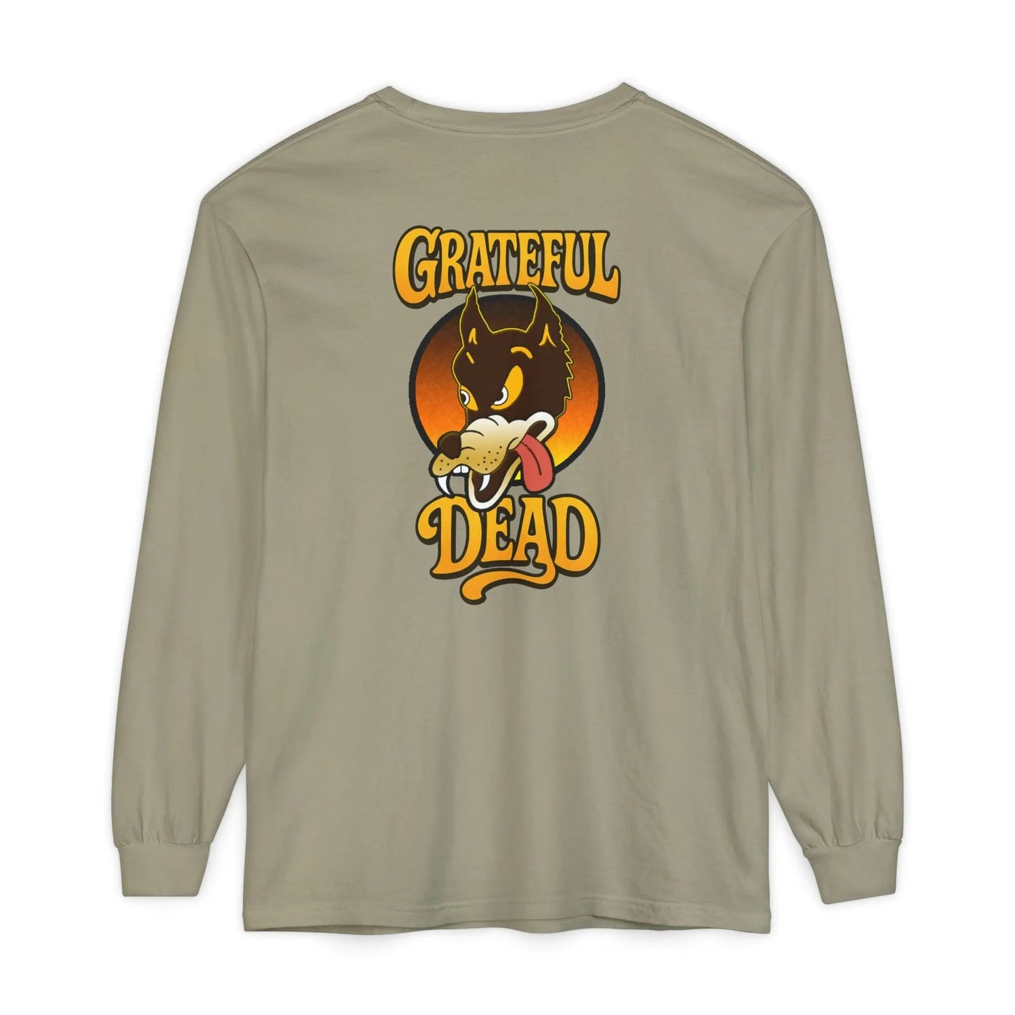 Garment-Dyed Two-Sided Long Sleeve T-Shirt 100% Cotton The Wolf Vineyard Collection