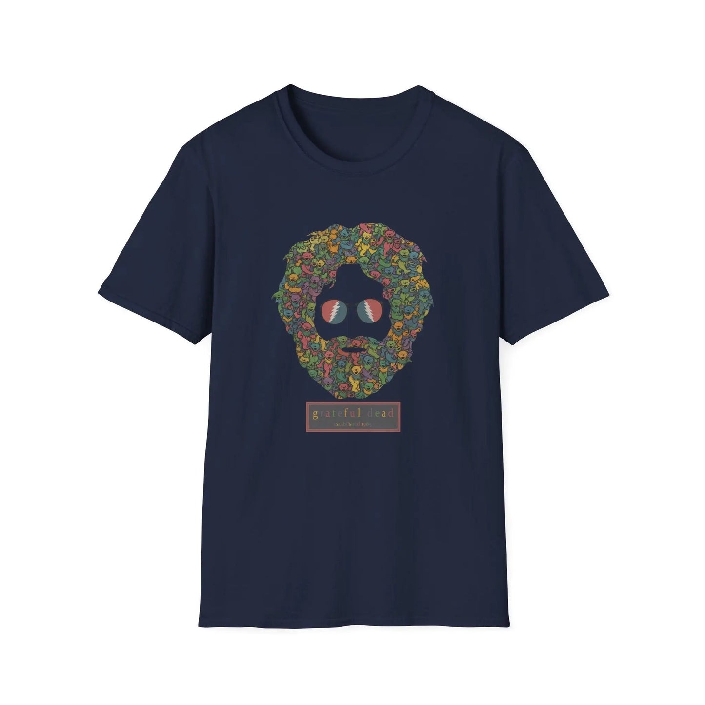 Jerry Garcia Dancing Bears Face Soft TShirt Vineyard Collection Grateful Dead
