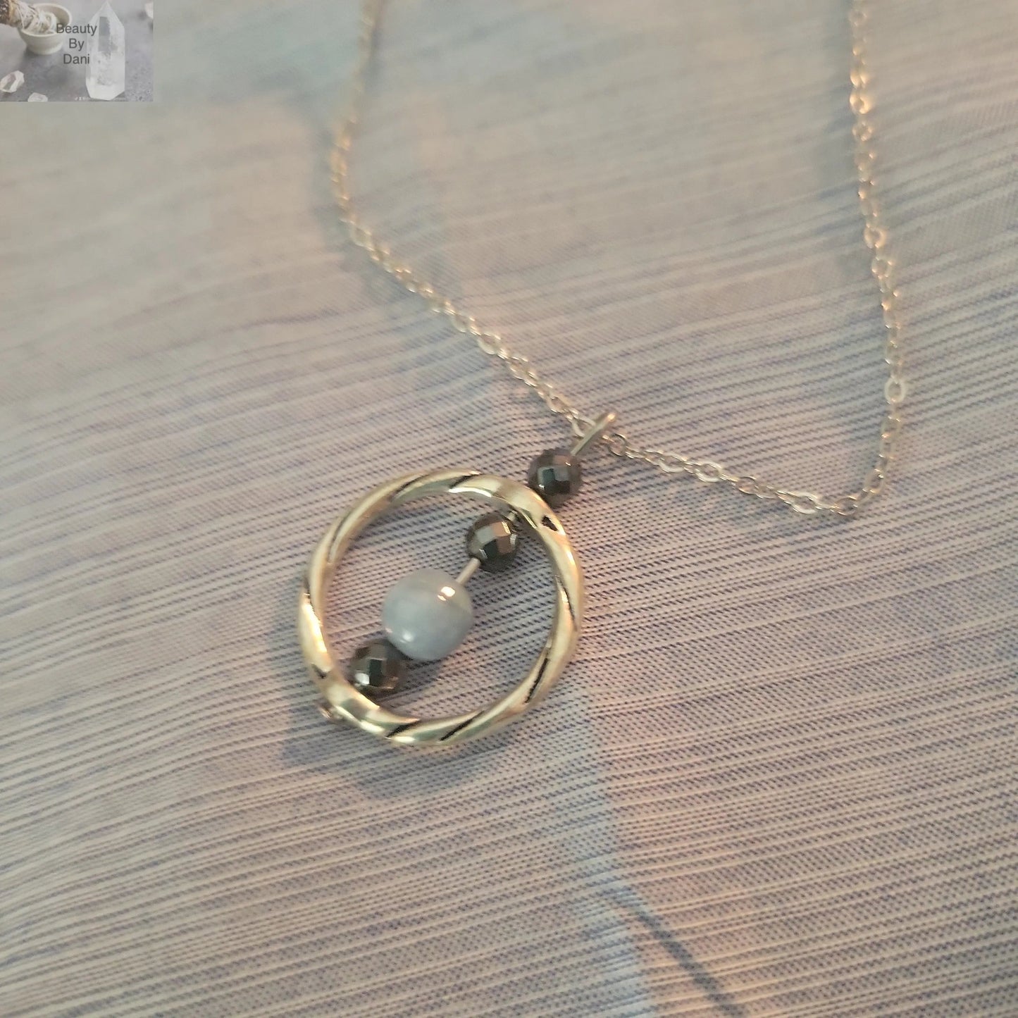 Blue Quartz Elegant Gemstone Necklace by Beauty by Dani