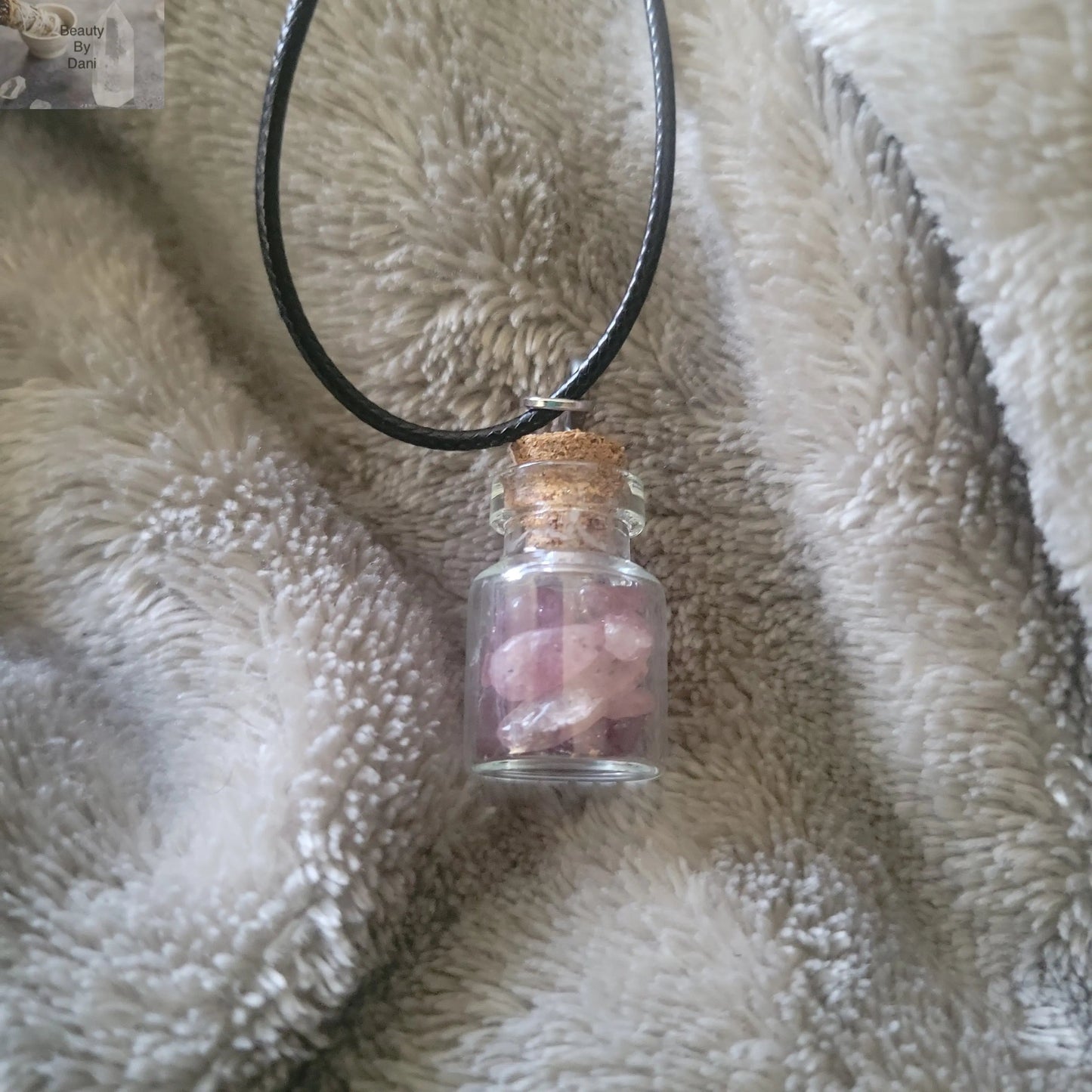 Strawberry Quartz Natural Pendant Necklace Beauty by Dani