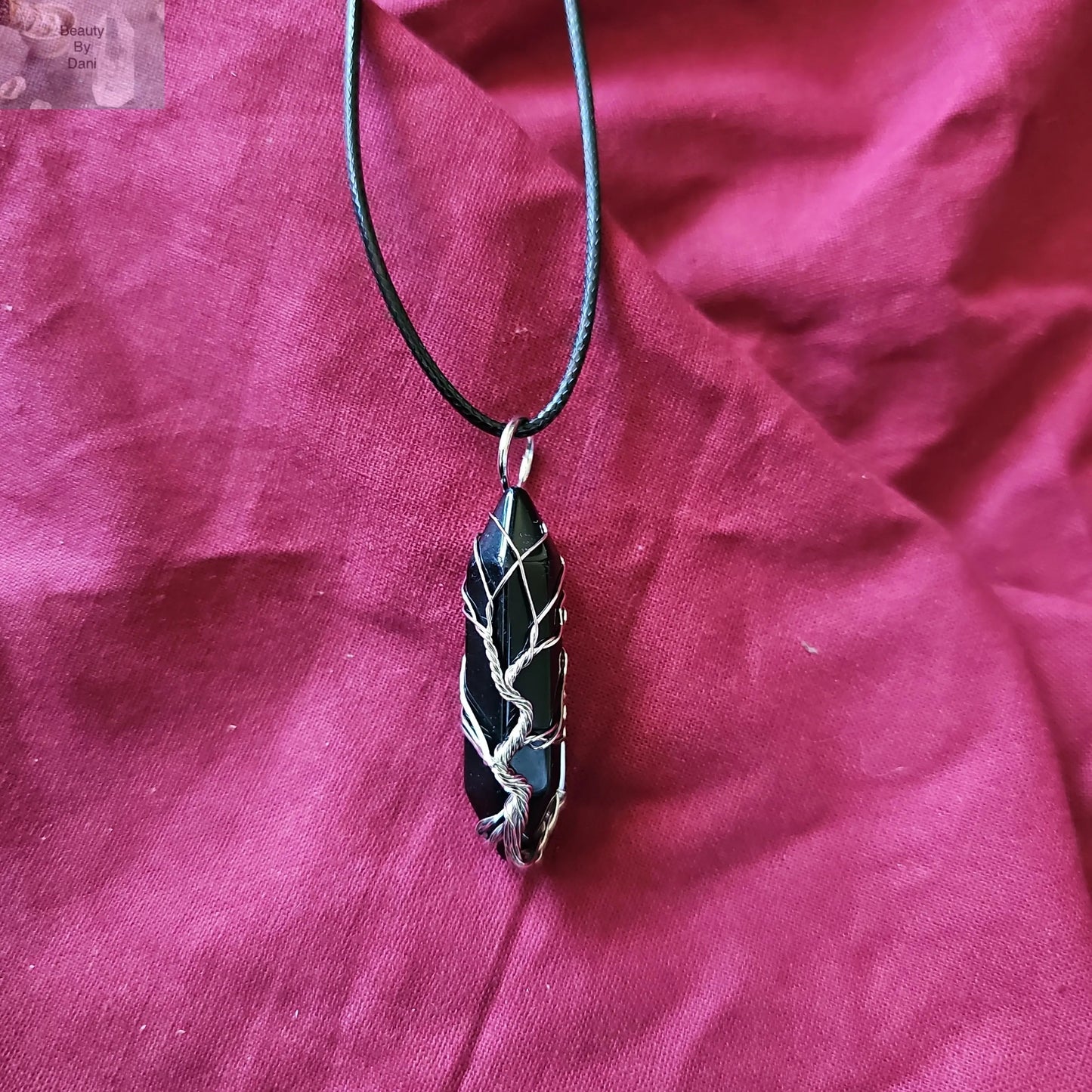 Onyx Tree of Life Necklace Jewelry by Beauty by Dani