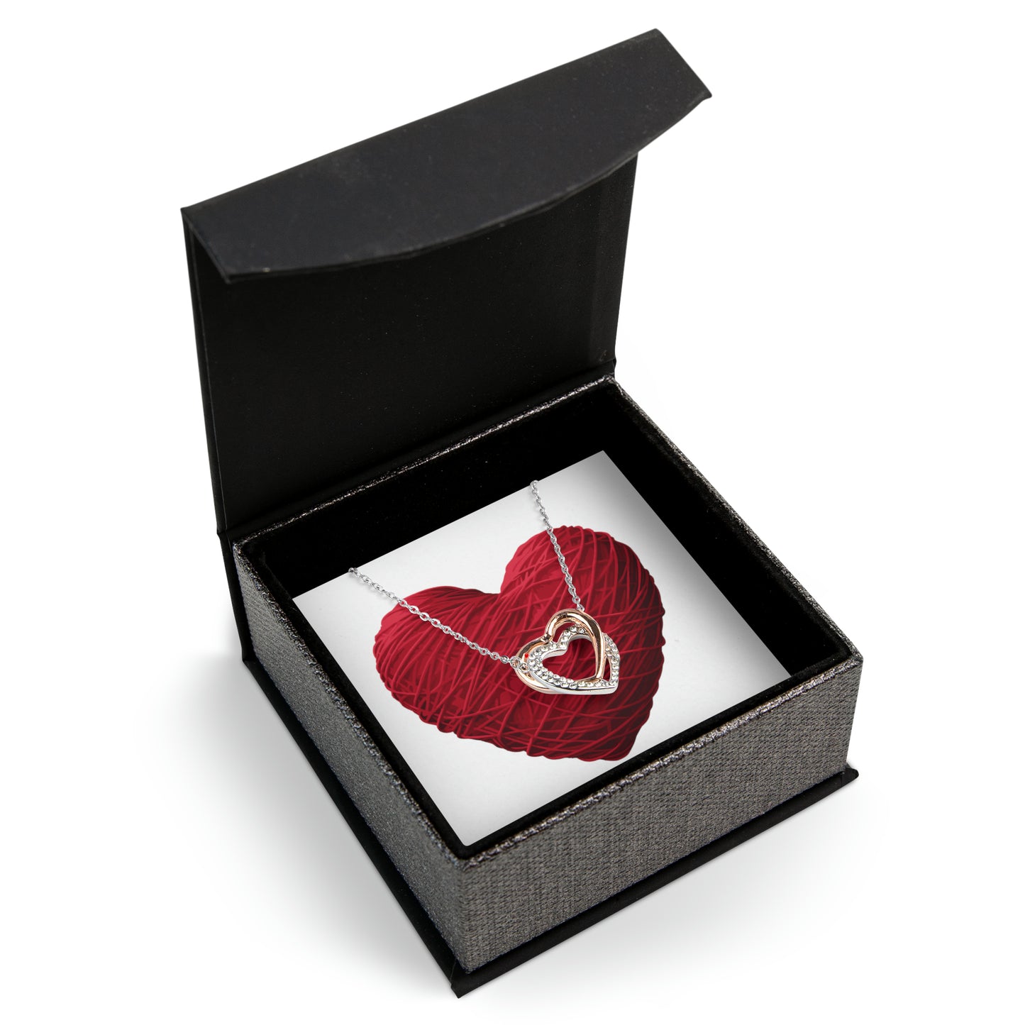Valentine's Day Twin Hearts Necklace