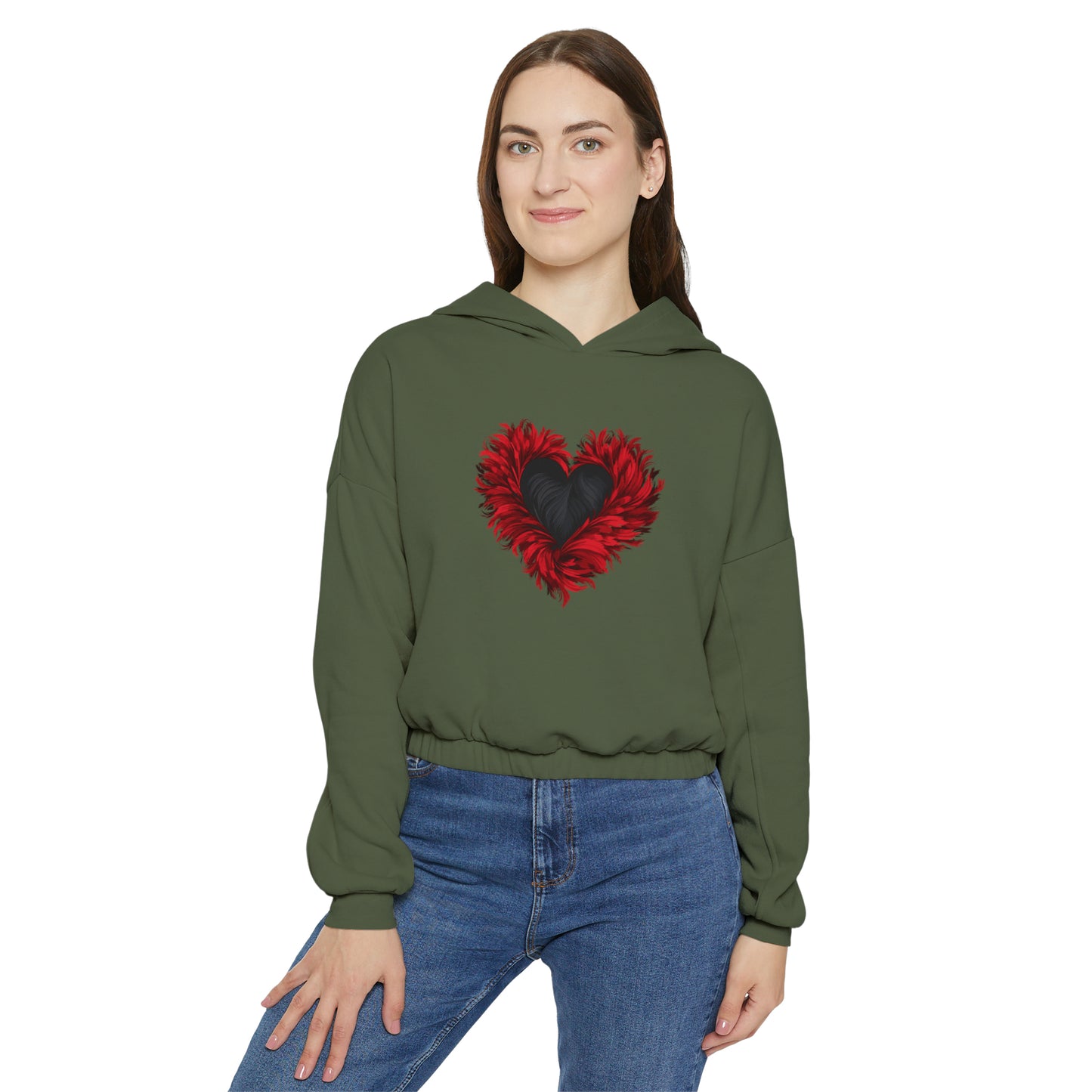 Valentine's best Gift, Women's Cinched Bottom Hoodie