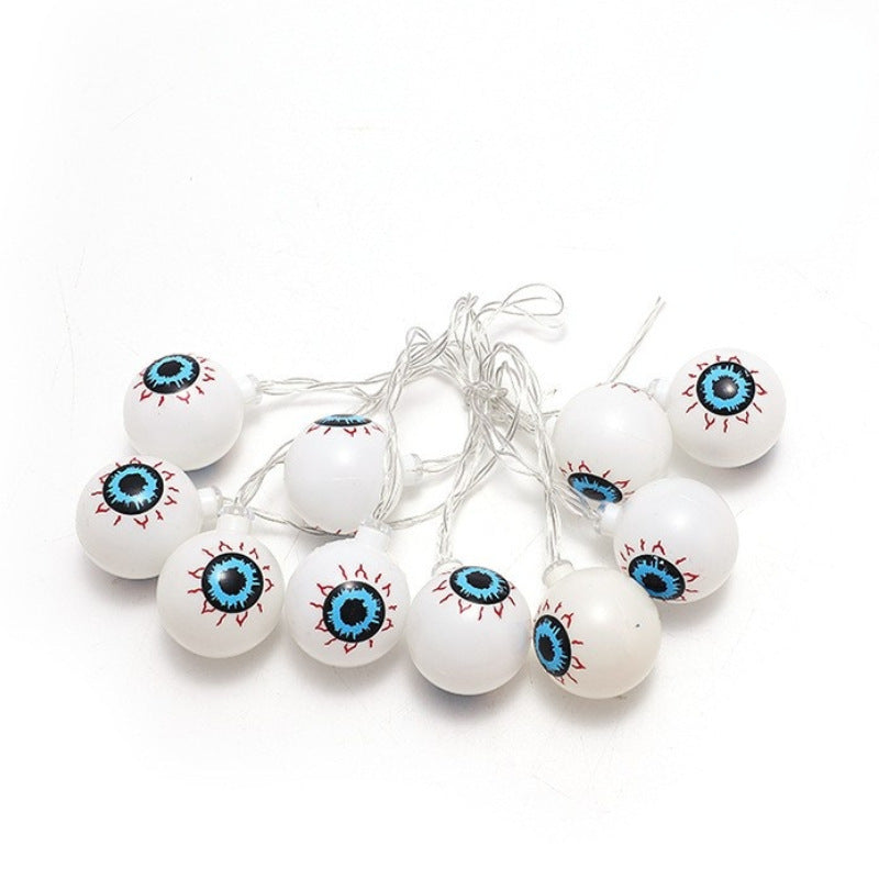 Halloween Ghost Eyeballs LED String Lamp Battery Powered 10 Lights