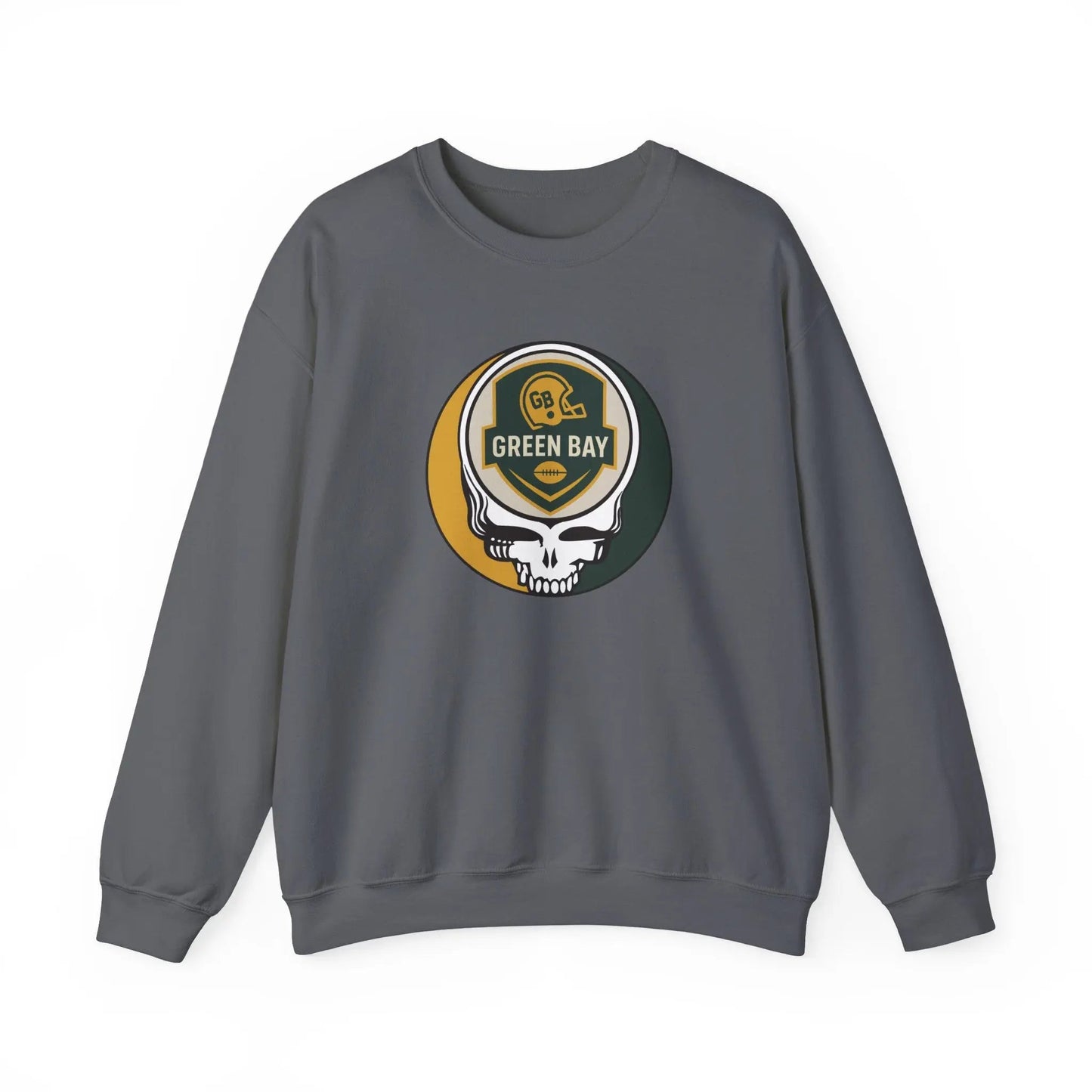 Green Bay Packers Grateful Dead Stealie Crewneck Sweatshirt The Gridiron Collection