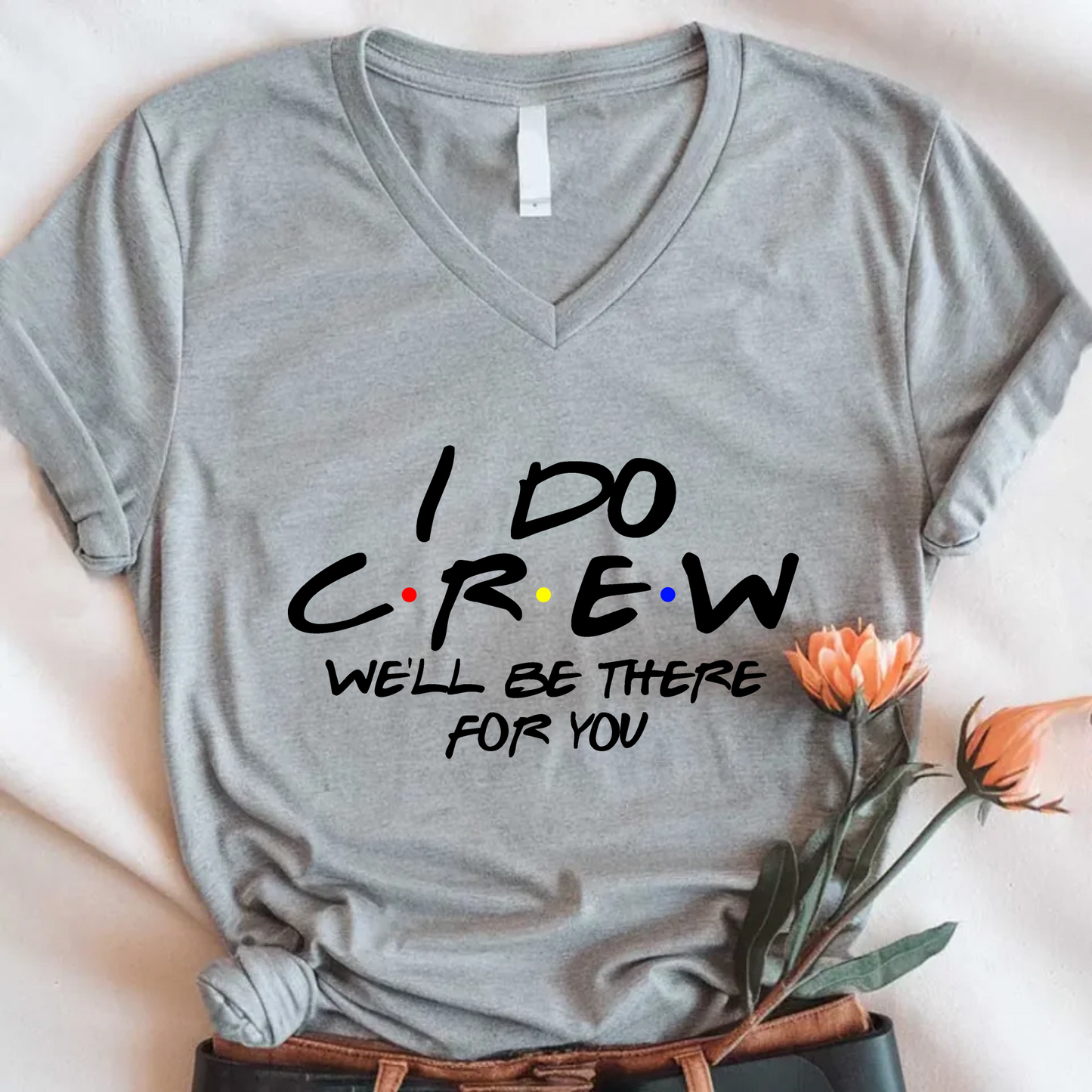 Bachelorette Party V-Neck Shirts Bride I Do Crew Adorb Custom Tees