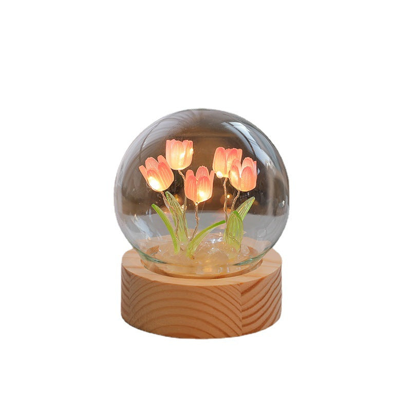 Mini Tulip Small Night Light Tabletop Decoration Cute Holiday Gift