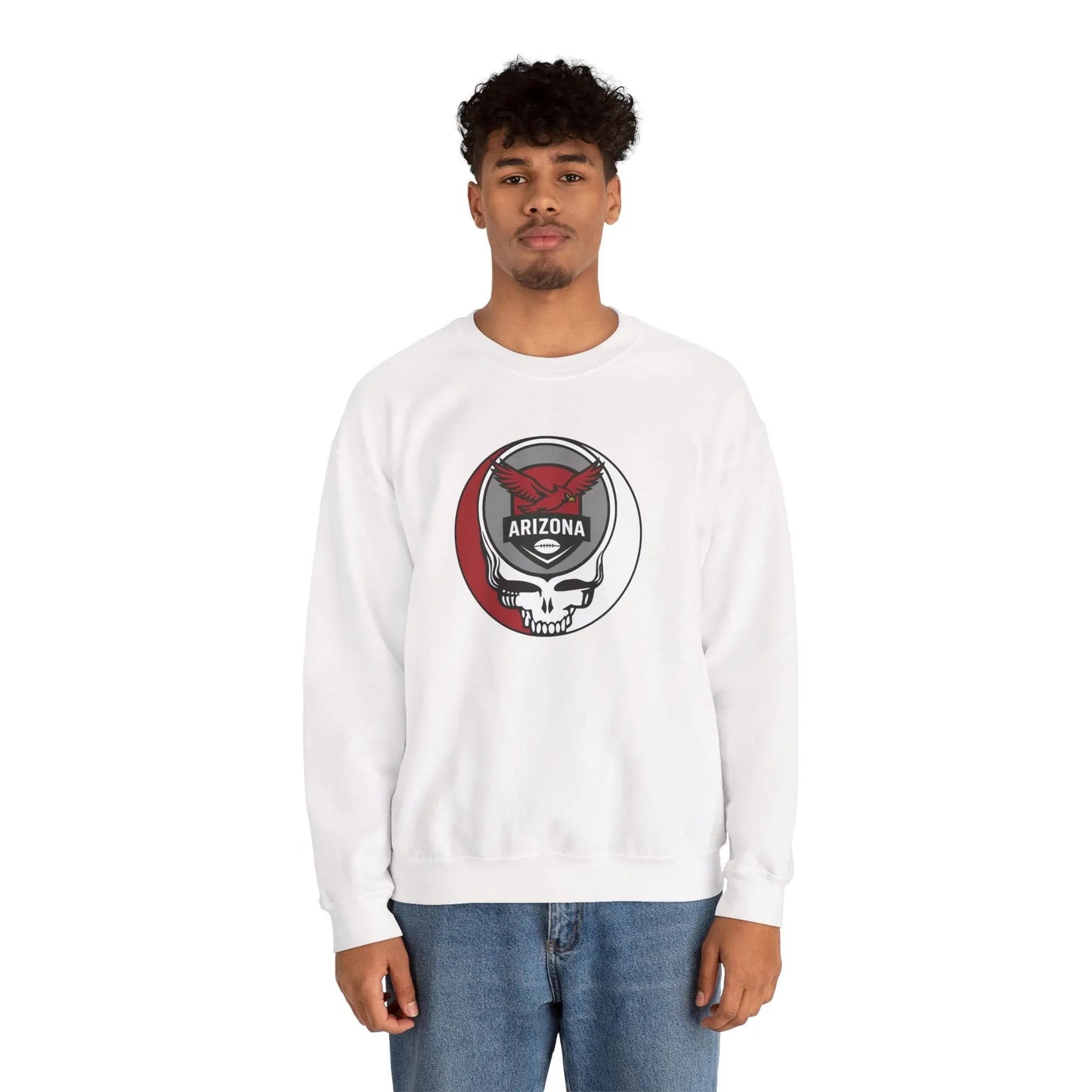 Gridiron Collection Arizona Cardinals Grateful Dead Stealie Crewneck Sweatshirt