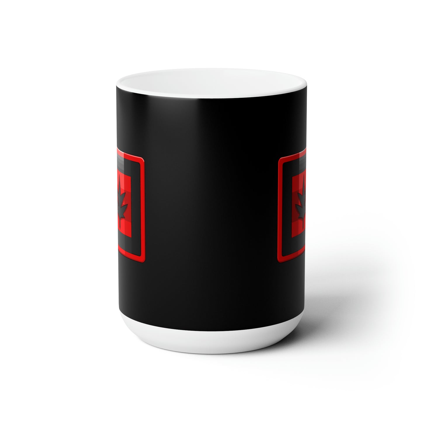 Black color with Canada maple leaf Christmas Ceramic Mug 15oz