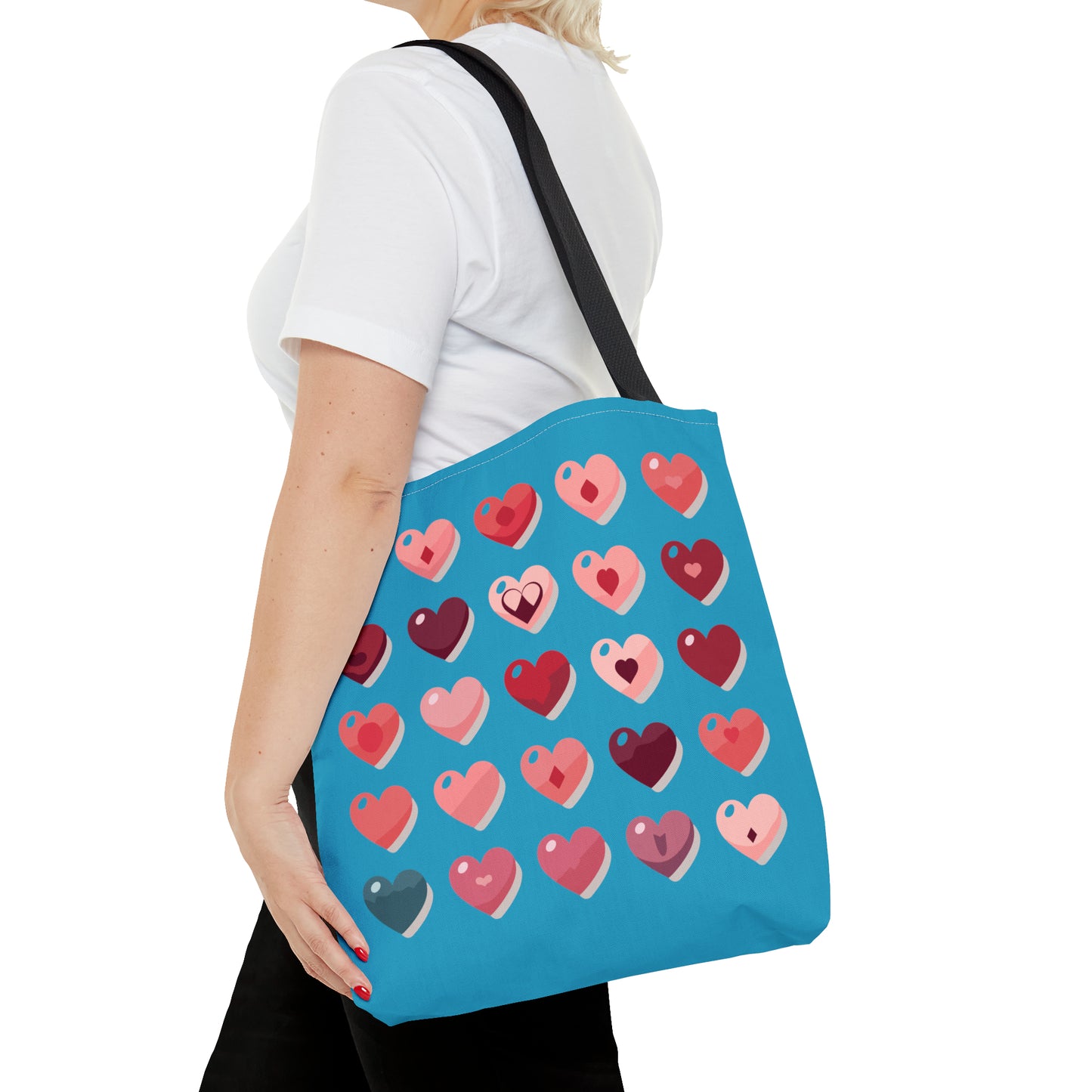 Valentine's Turquoise Tote Bag (AOP)