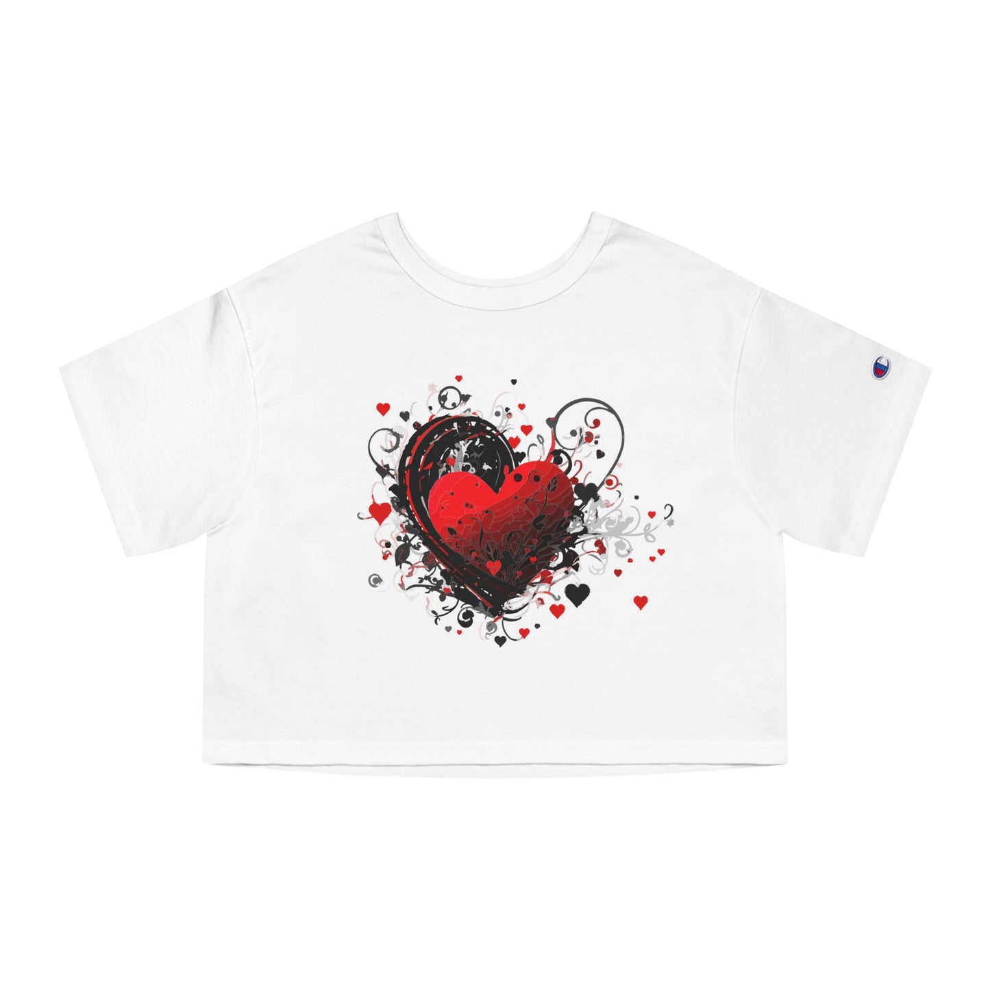 Valentine's and musical combination Champion Women's Heritage Cropped T-Shirt for valentine's day.