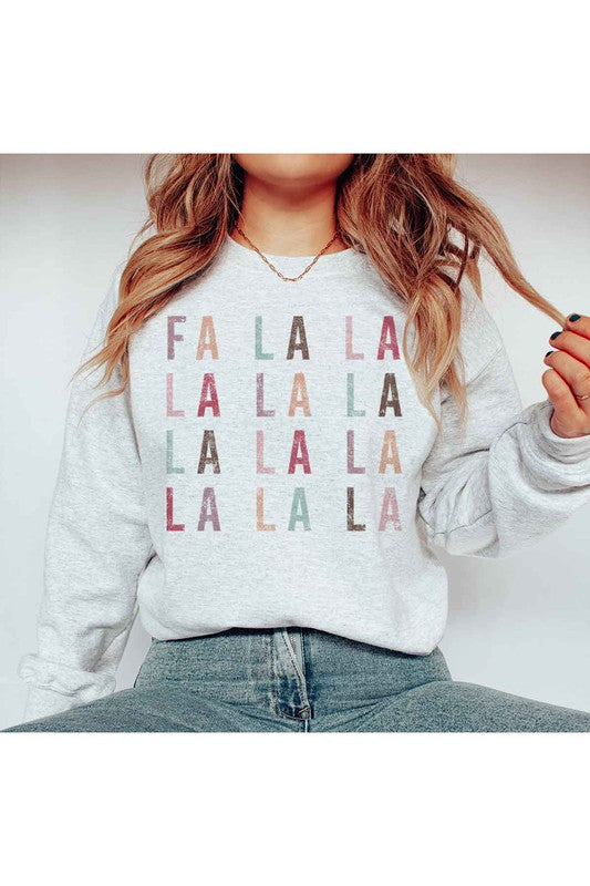 Fa La La Christmas Graphic Sweatshirt Unisex Premium Cotton