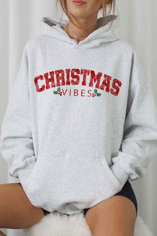 Christmas Vibes Christmas Graphic Hoodie Classic Fit Unisex 100% Cotton