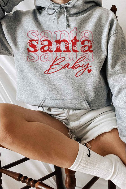 Santa Baby Plus Size Christmas Hoodie