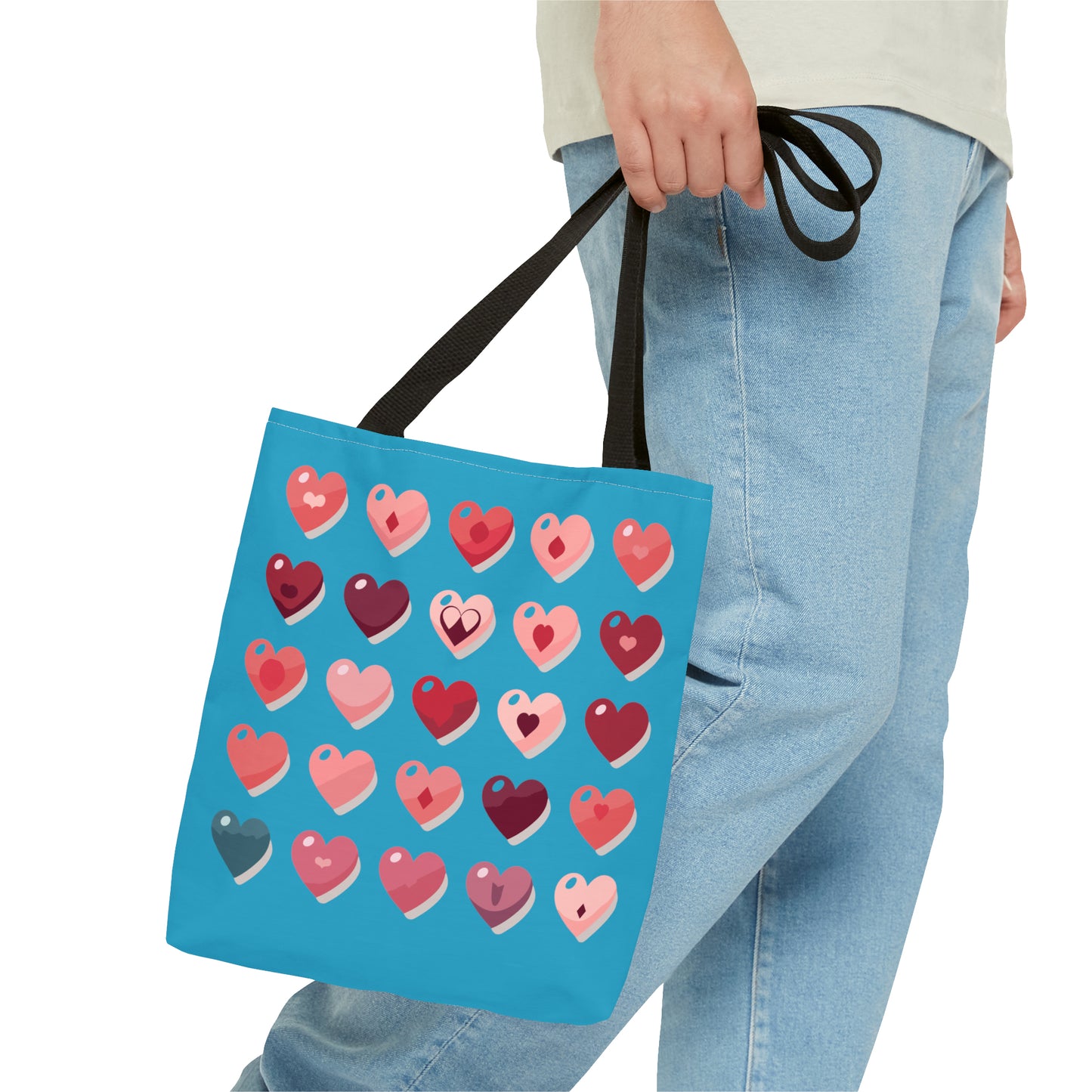 Valentine's Turquoise Tote Bag (AOP)