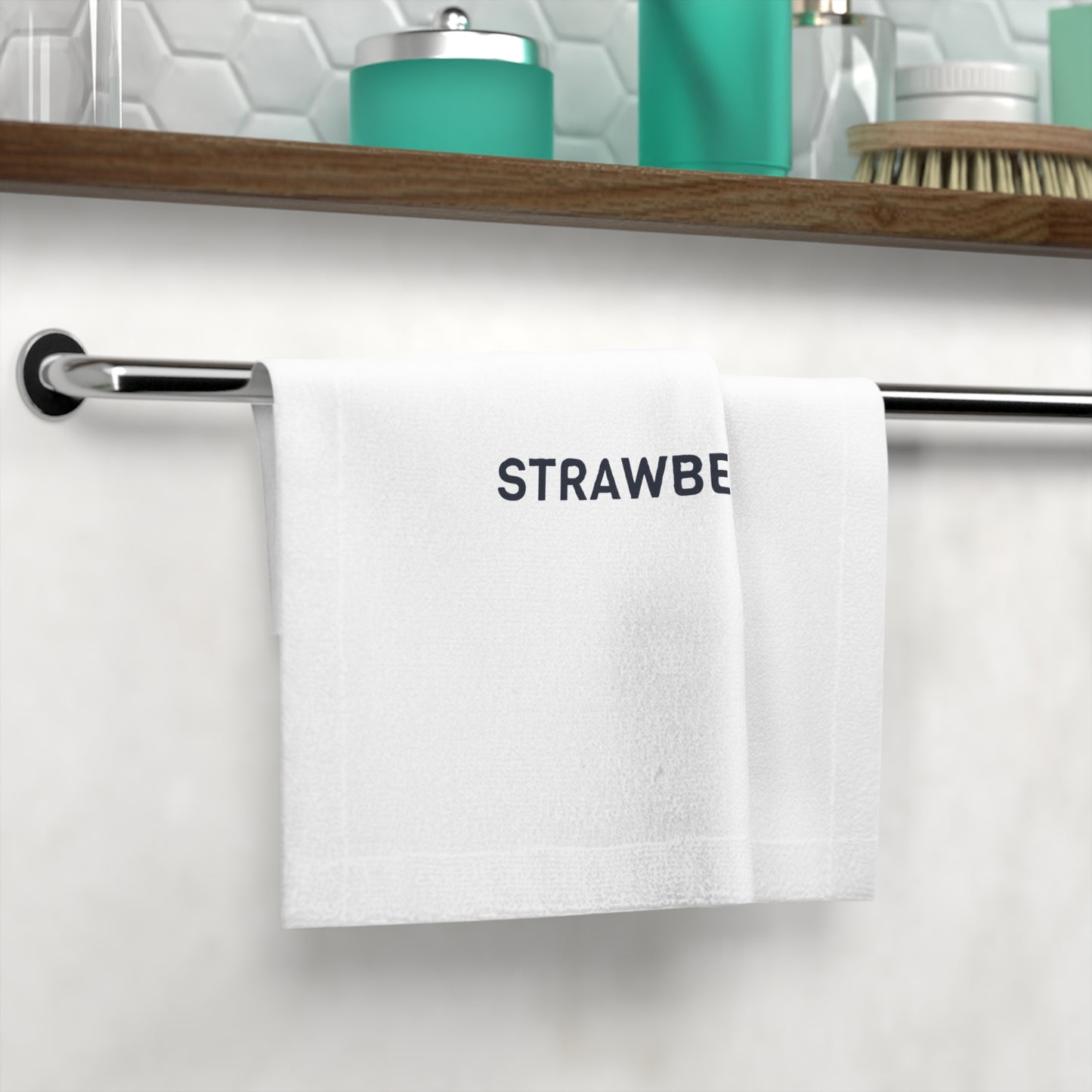 Stylish Face Towel - 'Strawberify' Design for Everyday Use