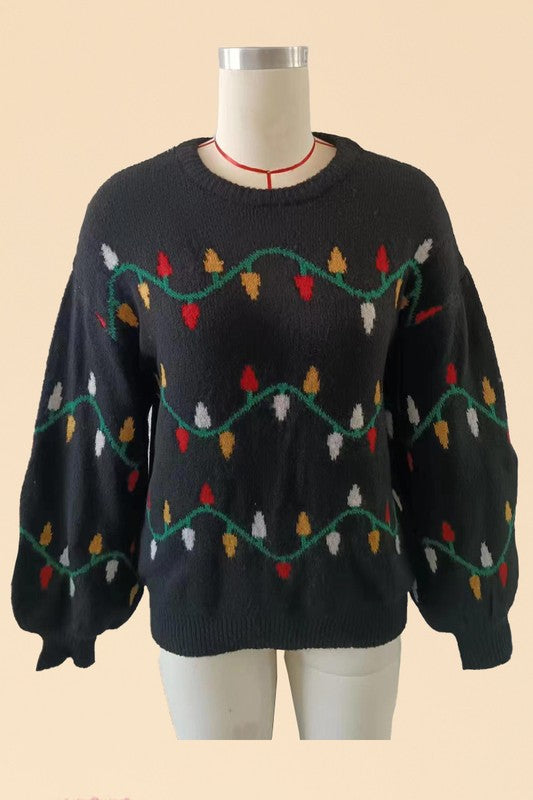 Holiday Lights Sweater Light-Up Holiday Sweater