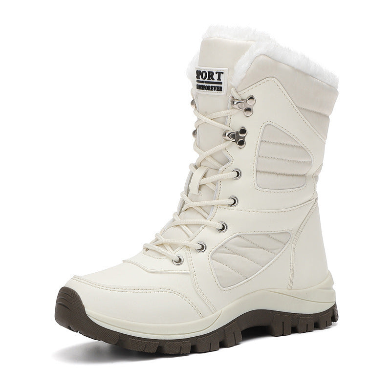 Women’s Long Wool & Velvet Thickened Warm Snow Boots