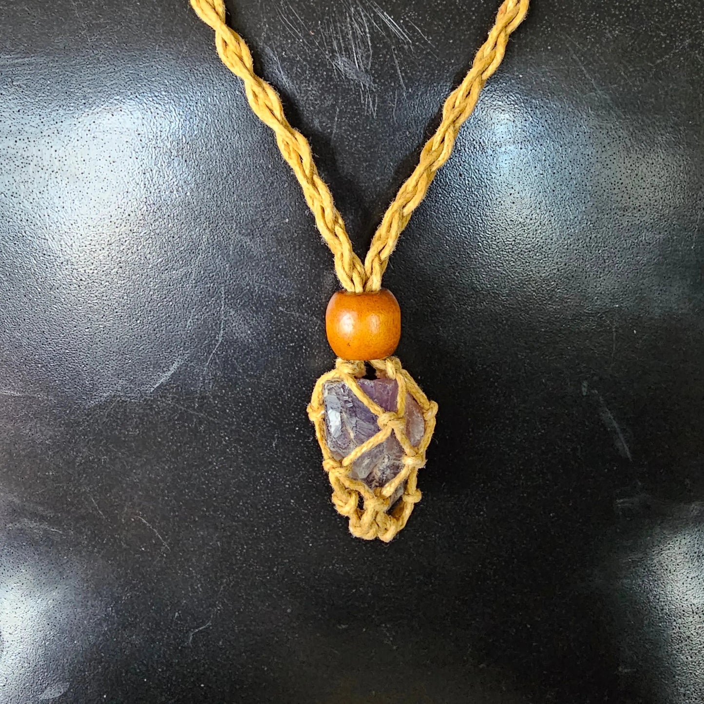 Amethyst Handcrafted Crochet Necklace