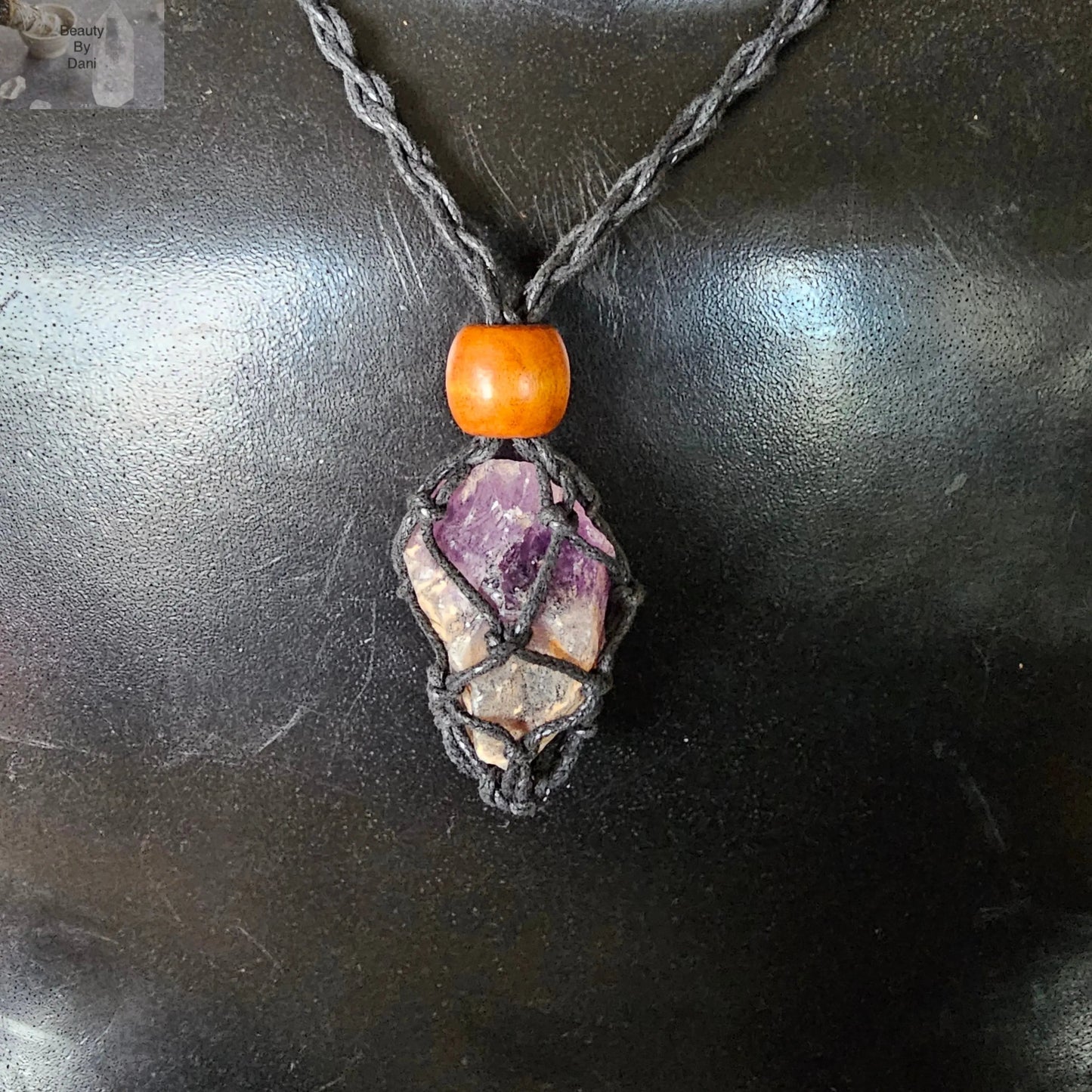 Amethyst Handcrafted Crochet Necklace