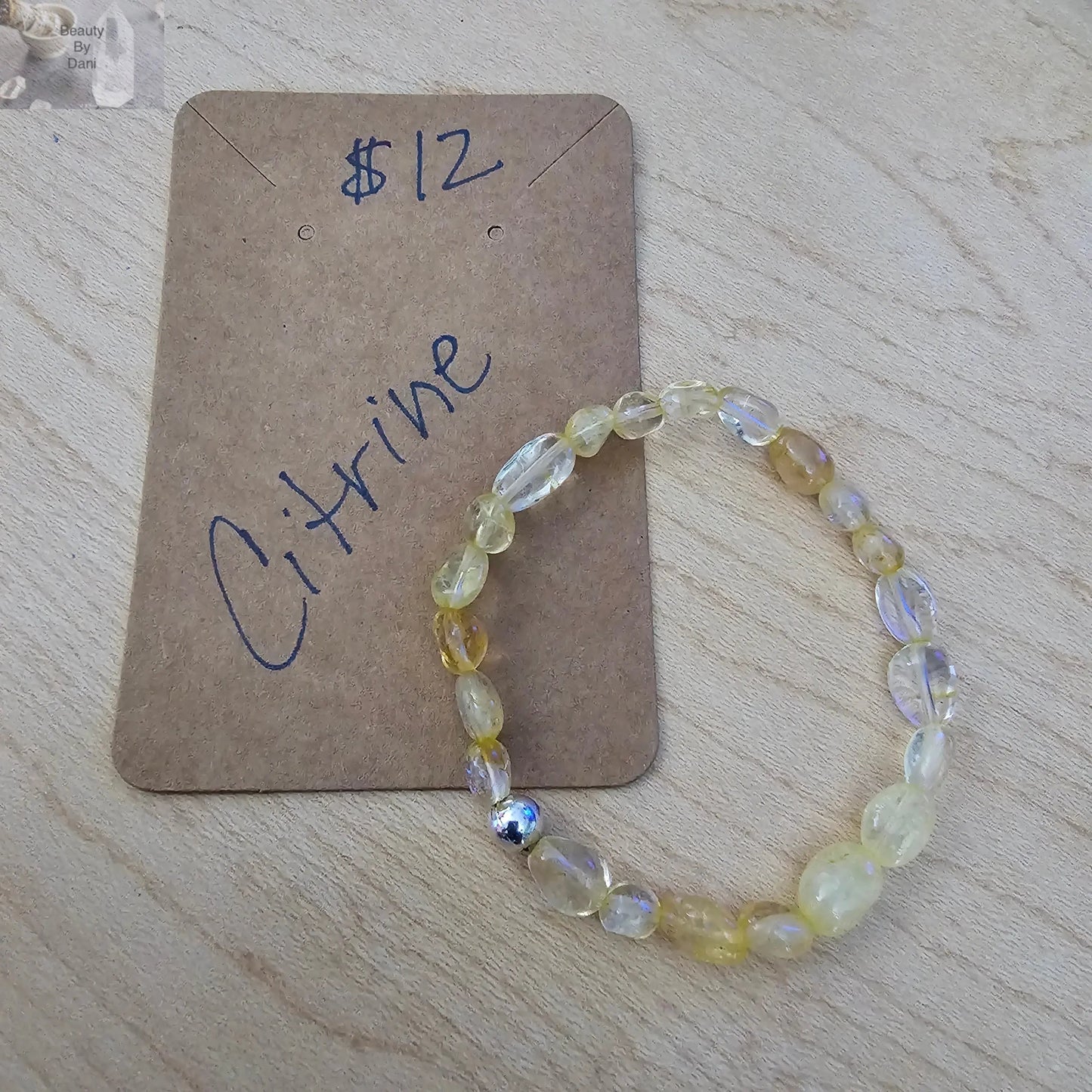 Citrine Natural Pebble Bracelet Beauty by Dani