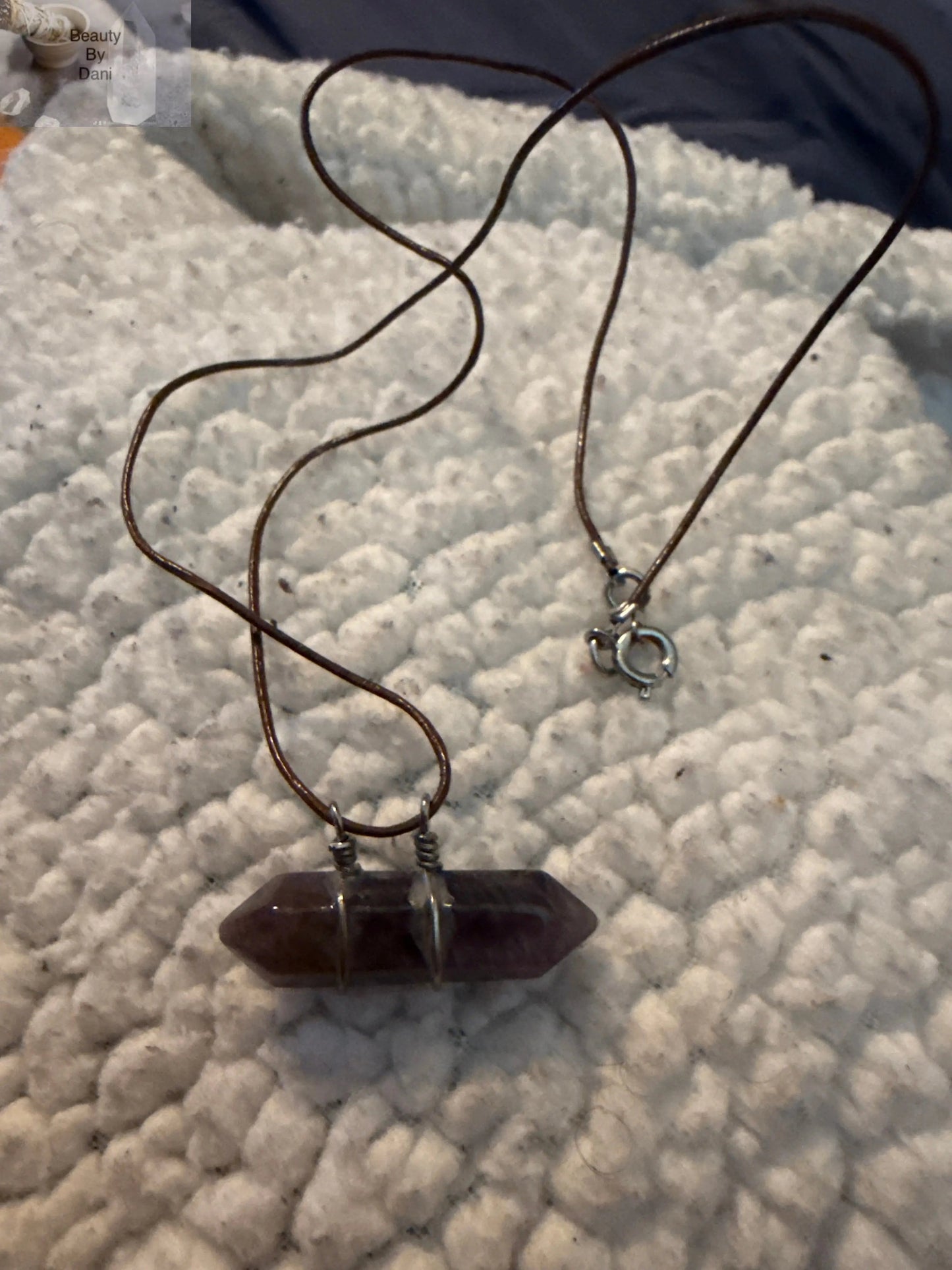 Amethyst Spiritual Healing Necklace Genuine Gemstone Jewelry Beauty by Dani