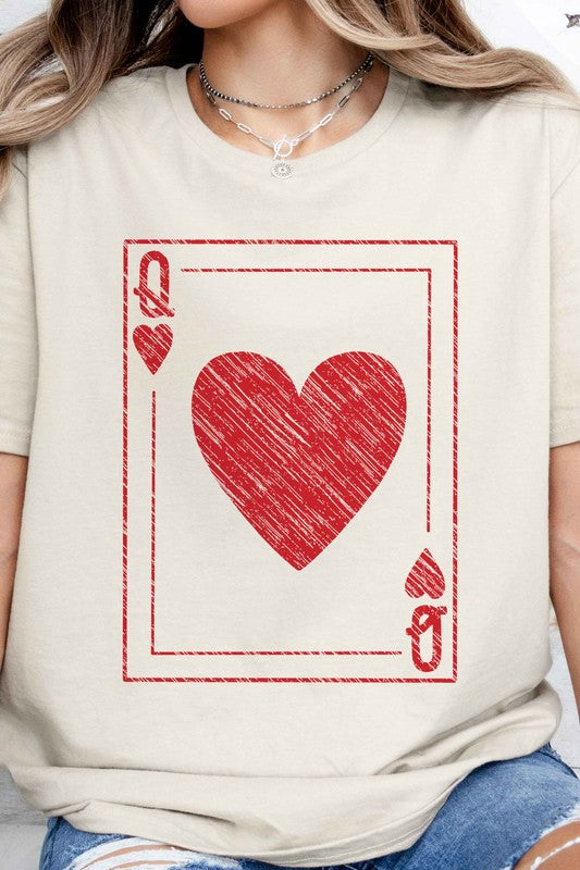 Queen Of Hearts Valentines Graphic Tee