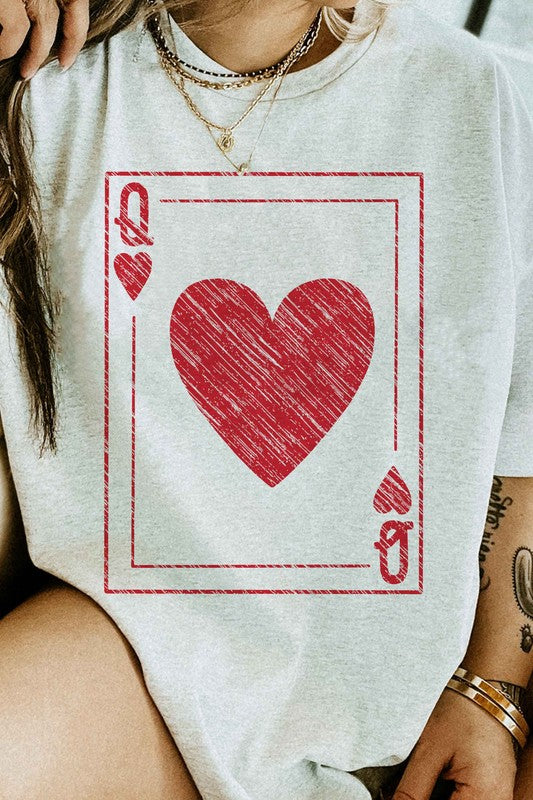 Queen Of Hearts Valentines Graphic Tee
