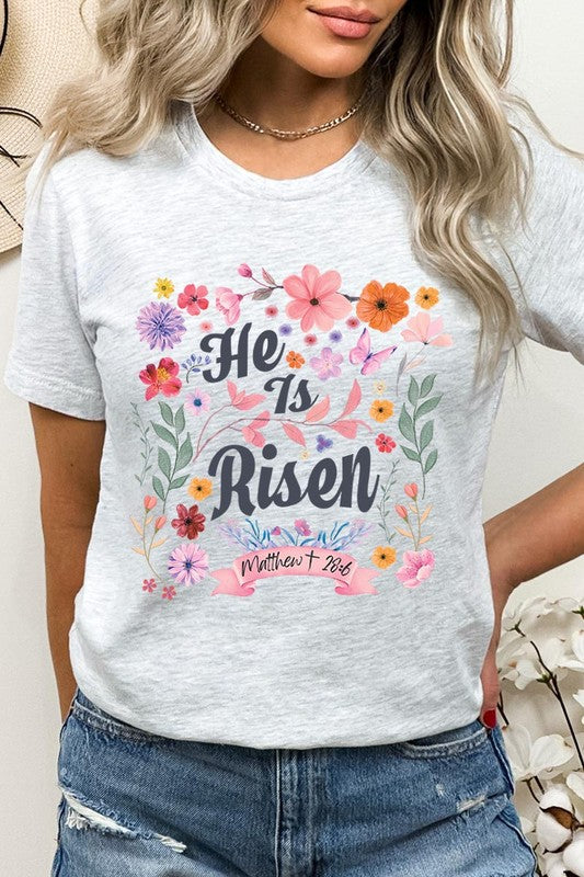 He is Risen Easter Christian Graphic T Shirts