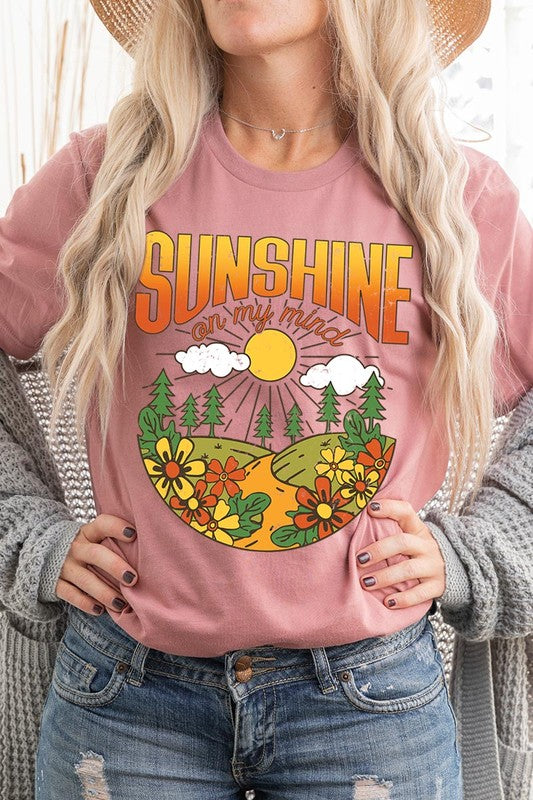 Sunshine On My Mind Nature Graphic T Shirts