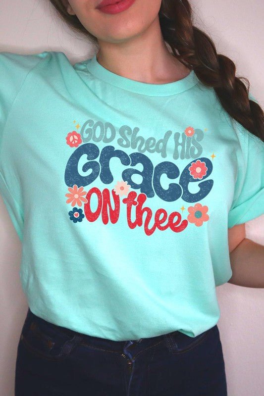 God Shed His Grace On Thee Graphic Unisex Crew Neck T Shirts