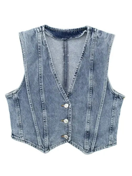 Denim Vest Casual Denim Vest