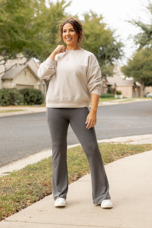The Cassie Charcoal Bootcut Leggings Round 2