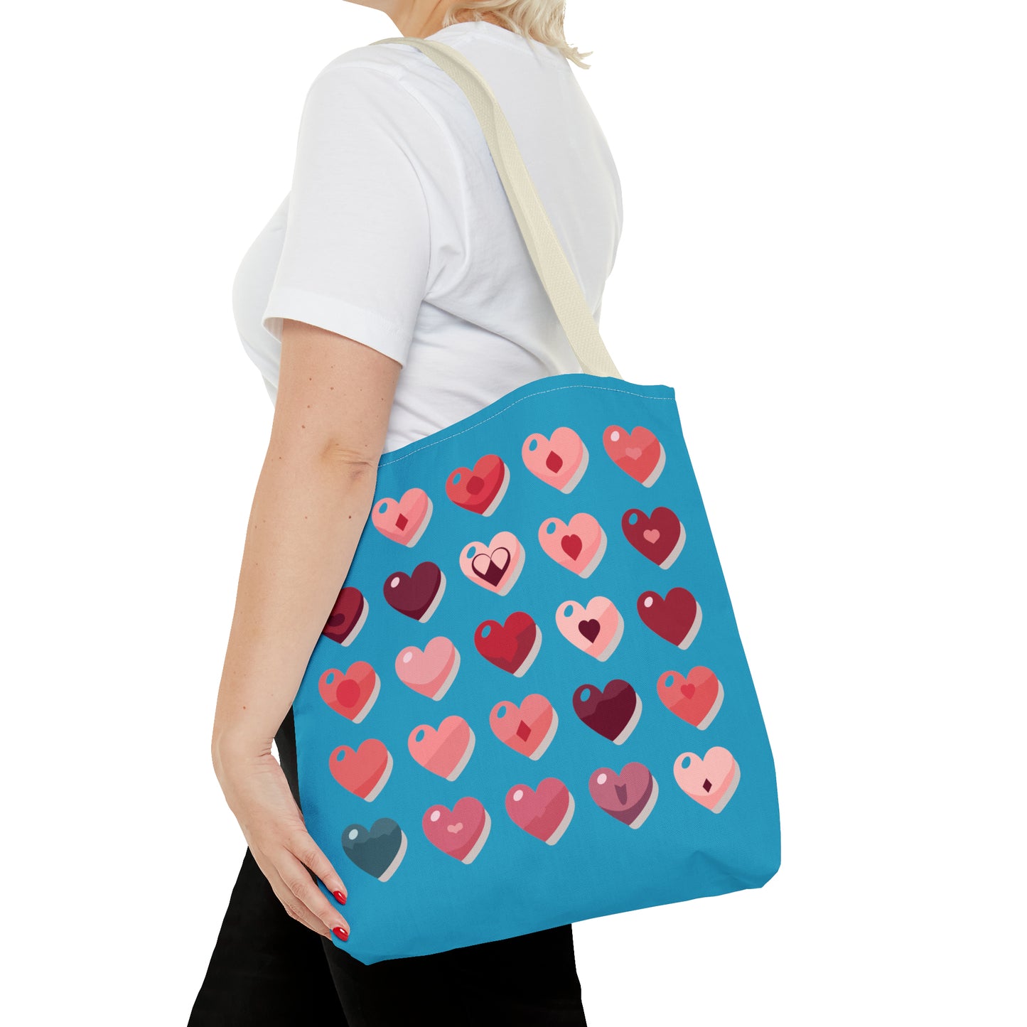 Valentine's Turquoise Tote Bag (AOP)