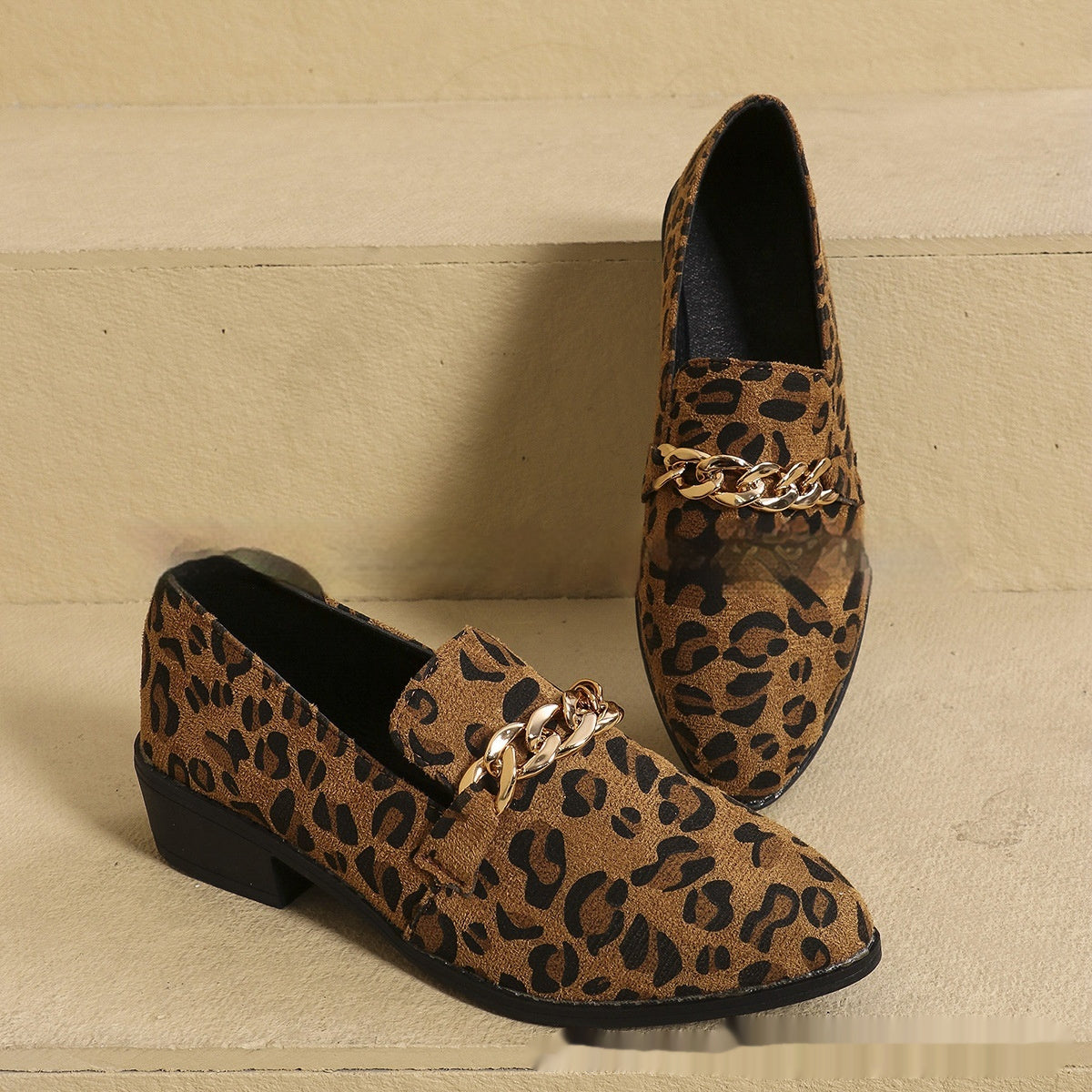 Leopard Print Bow Accent Pumps Women’s Fashion Footwear