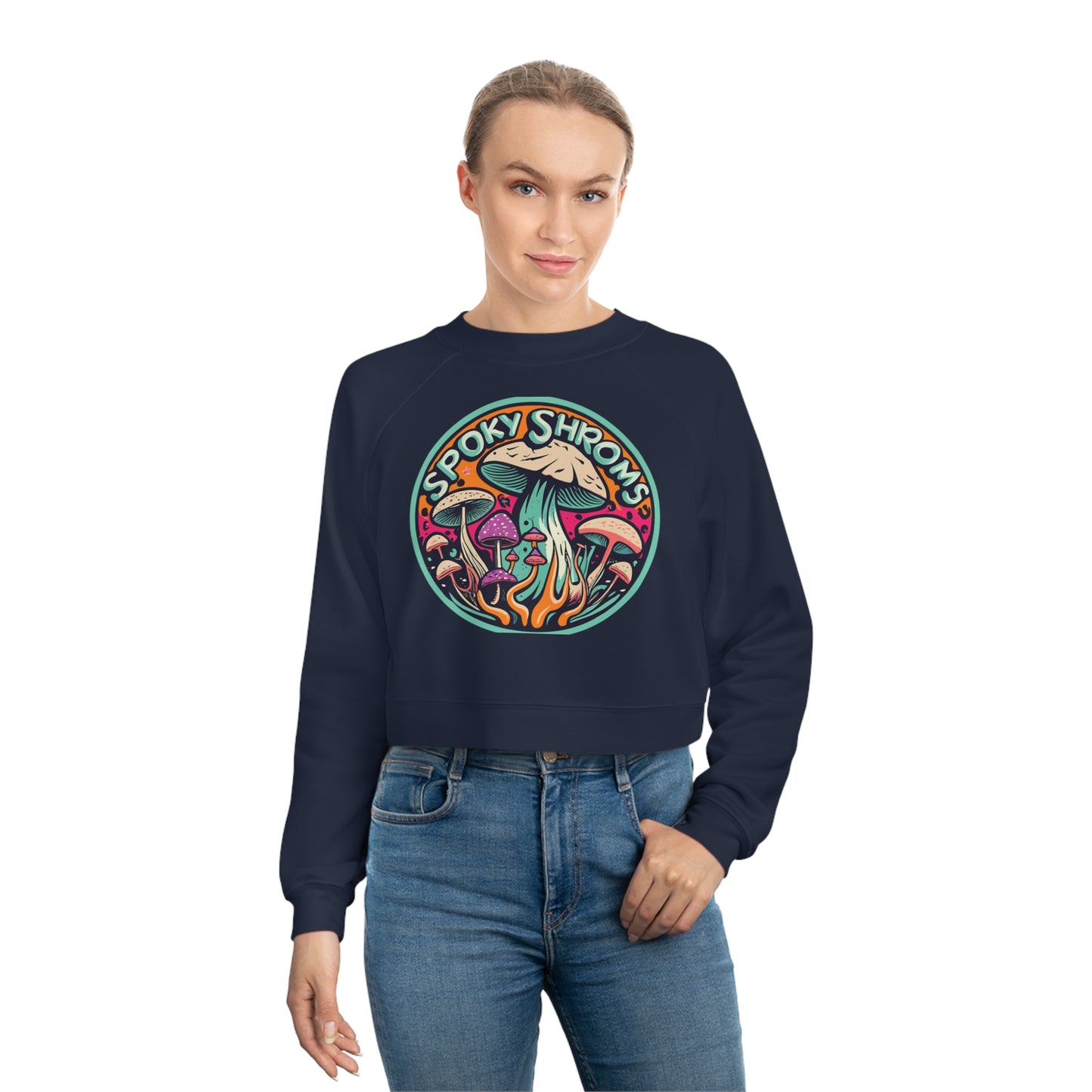 Spooky Shrooms Fungi Frights Eerie Looking Mushrooms Sweatshirt, Unique Mushroom Costume & Spooky Season Halloween Sweatshirt