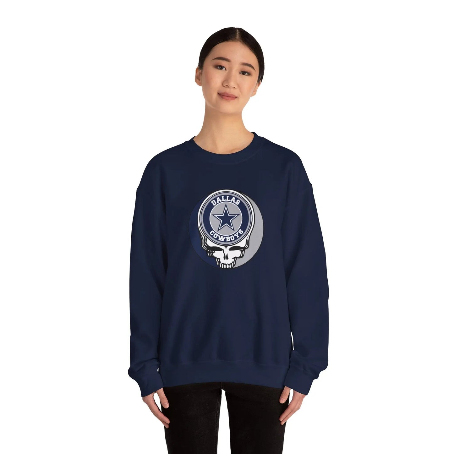 Grateful Dead Stealie Crewneck Heavy Blend Sweatshirt Dallas Cowboys The Gridiron Collection