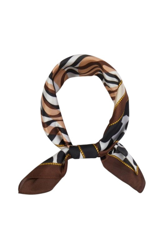 Animal Print Silky Square Scarf 27.5 x 27.5 inch Polyester