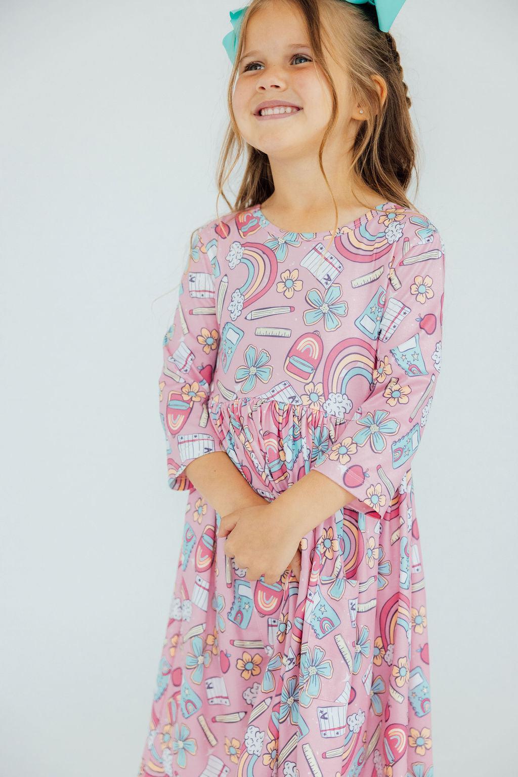 Twirl Dress 3/4 Pocket Dress Dream Big Little One