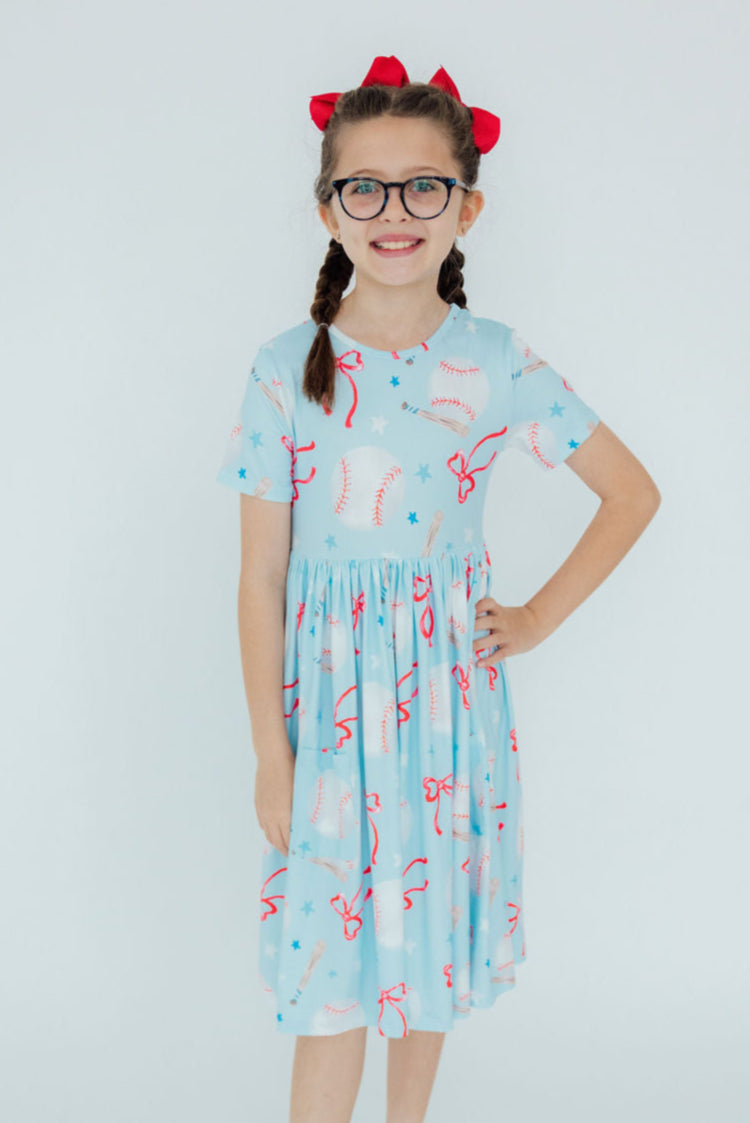Twirl Pocket Dress Short Sleeve Grand Slam Glam Dress