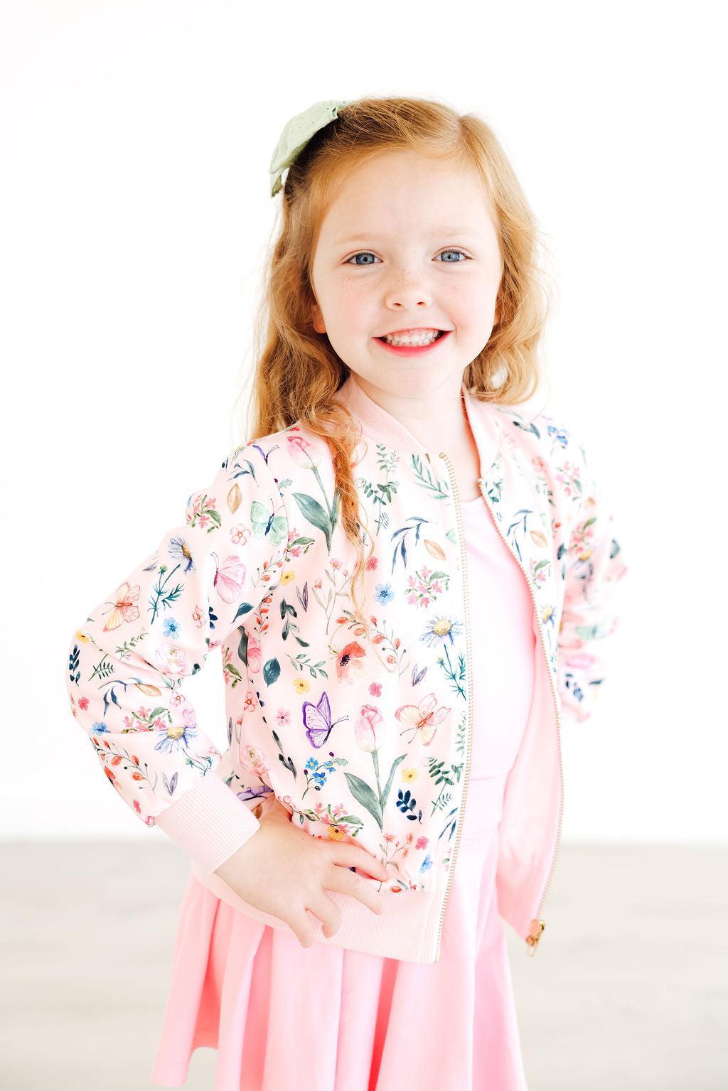 Butterfly Meadows Satin Lightweight Jacket
