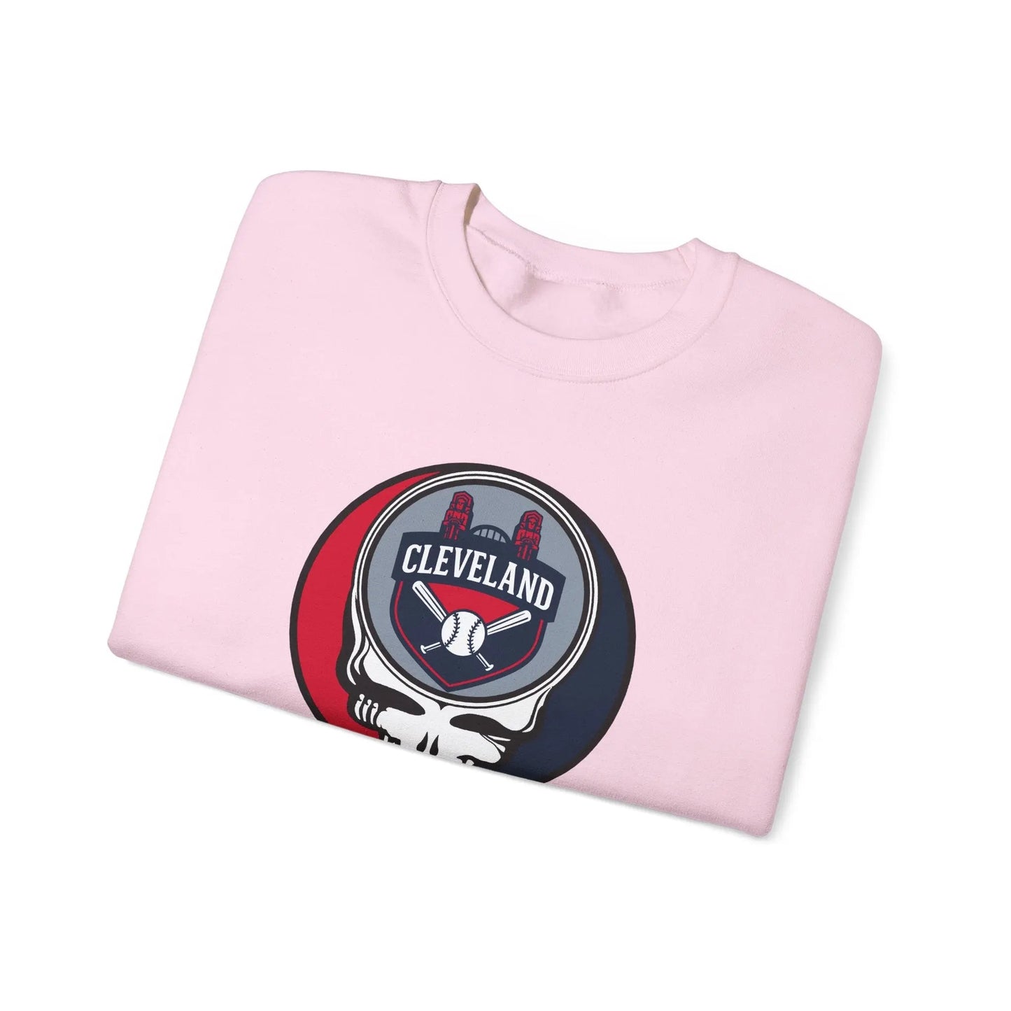 Cleveland Guardians Grateful Dead Stealie Crewneck Sweatshirt MLB The Ballpark Collection